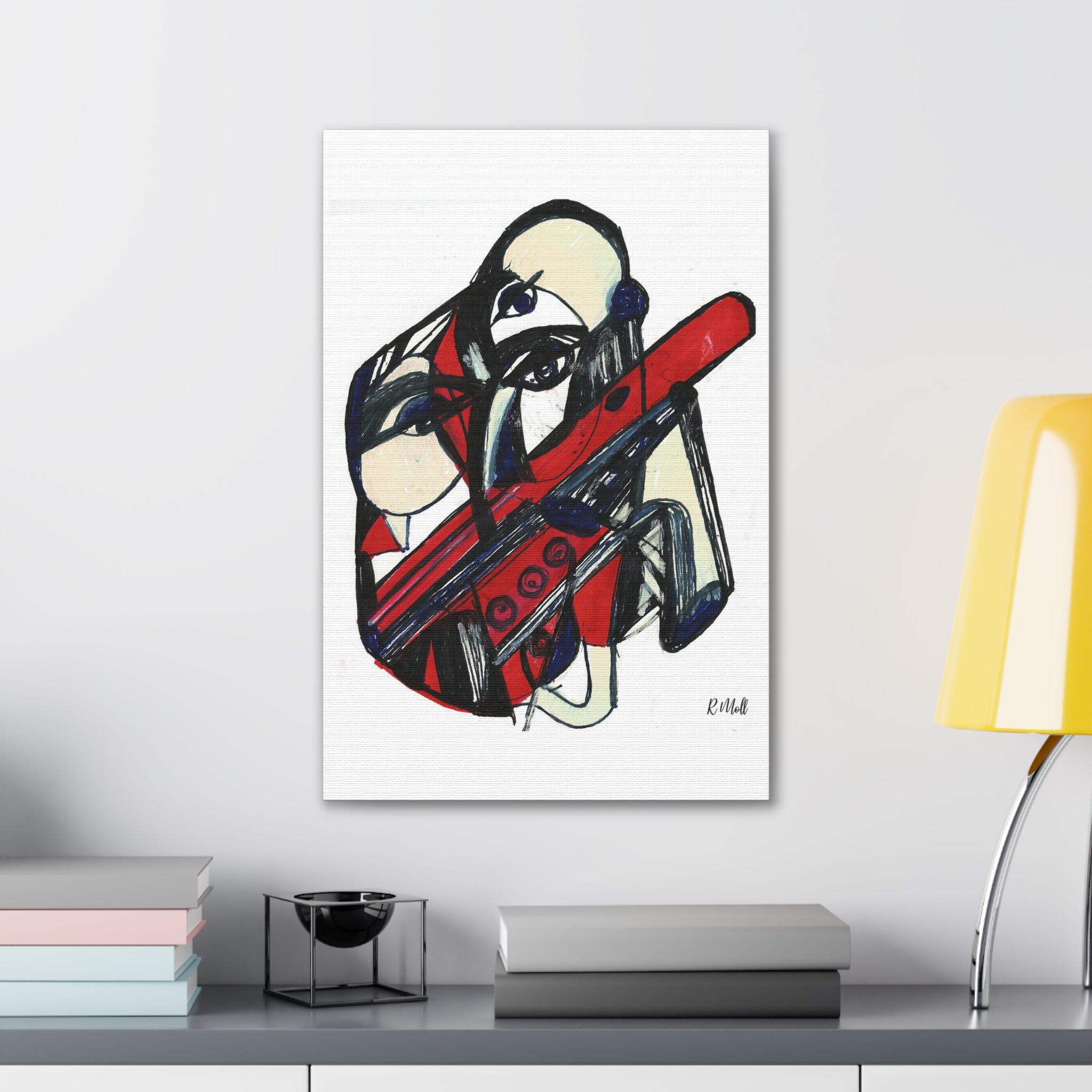 Chainsaw Horror Movie Art Canvas | Halloween Gothic Scary Wall Decor, Canvas Art