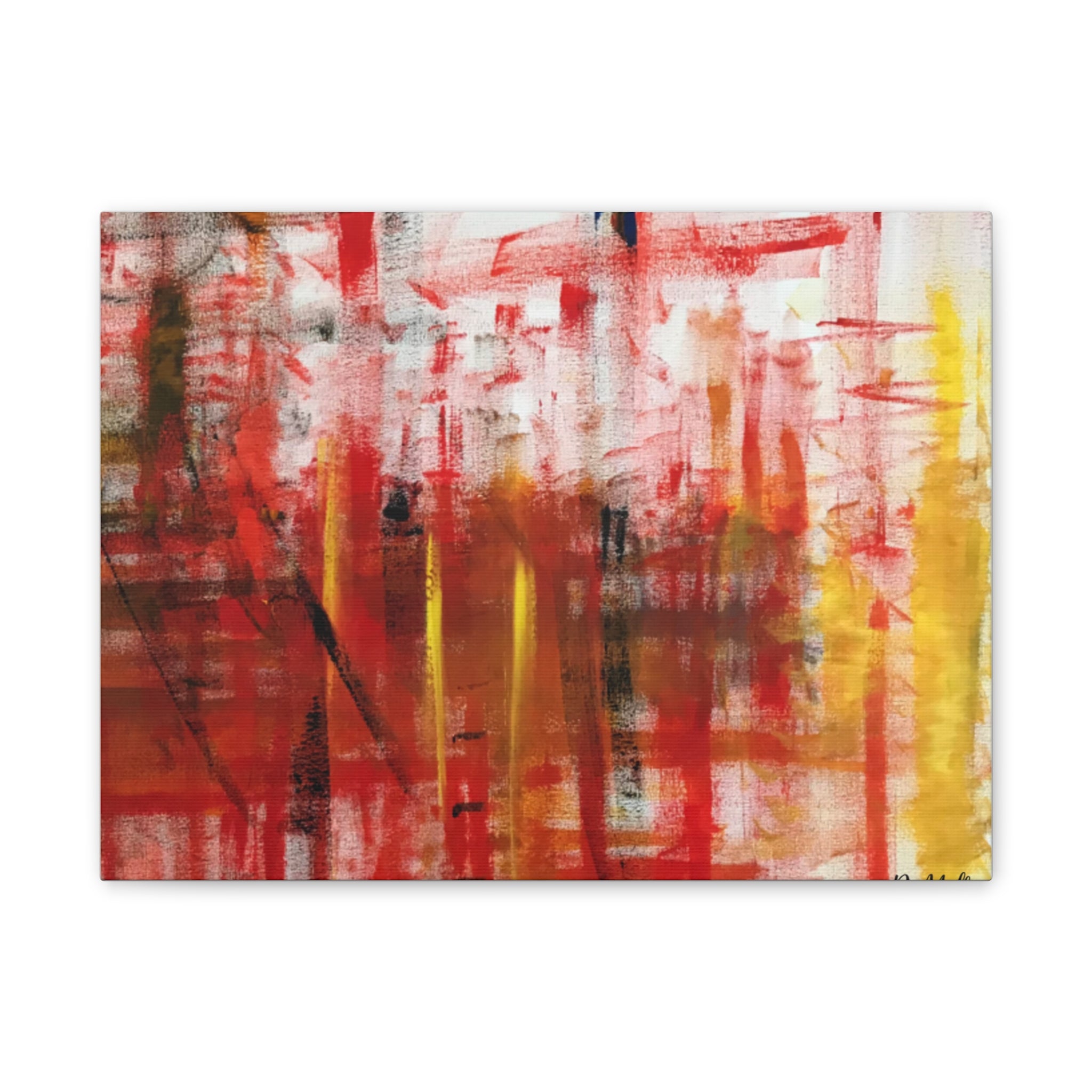 Abstract Christian Art, The Cross in a Foreign Field, Colorful Modern Wall Decor, Spiritual Artwork,, Abstract Canvas Art Print,
