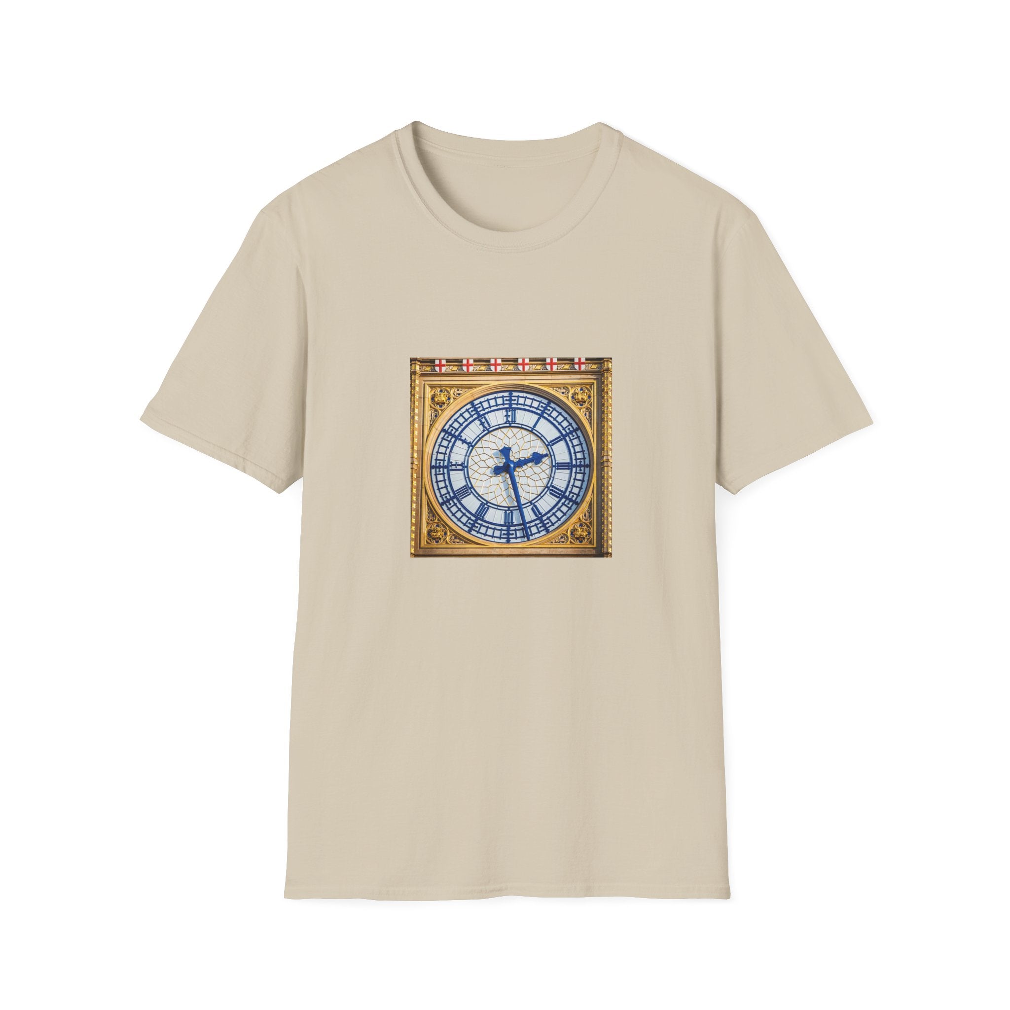 Big Ben Clock Face T-Shirt | London Landmark, Vintage Clock Illustration