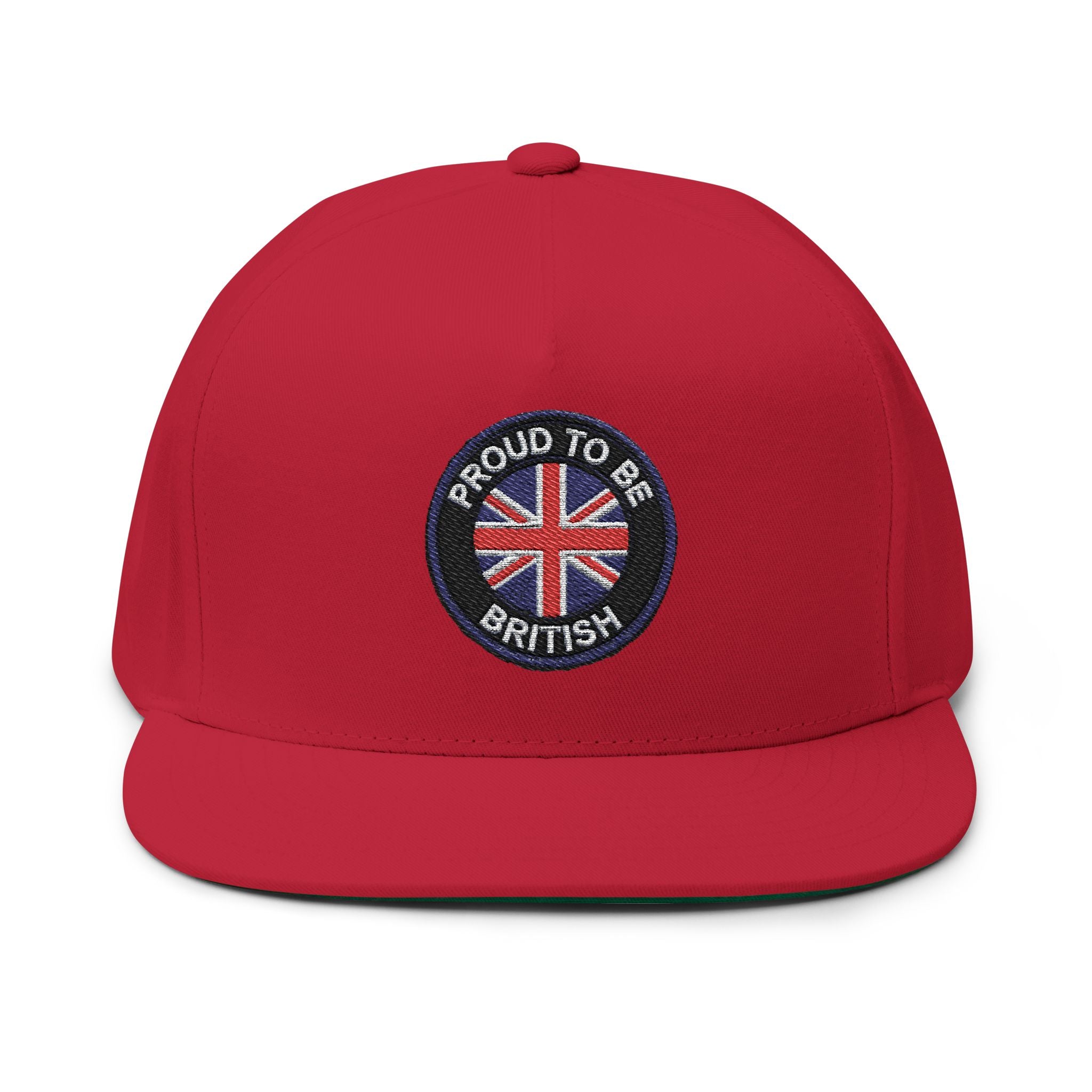 Proud to Be British embroidered patch Flat Bill Cap | Union Jack snapback
