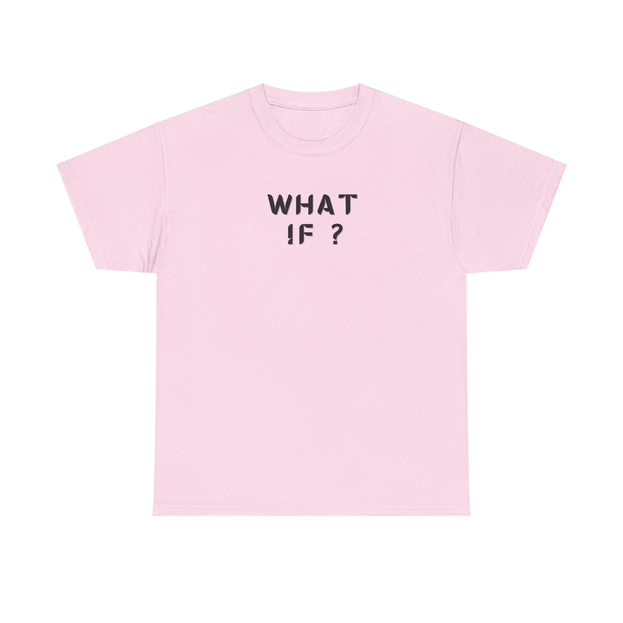 WHAT IF? Minimalist Text T-Shirt — Question Graphic Tee