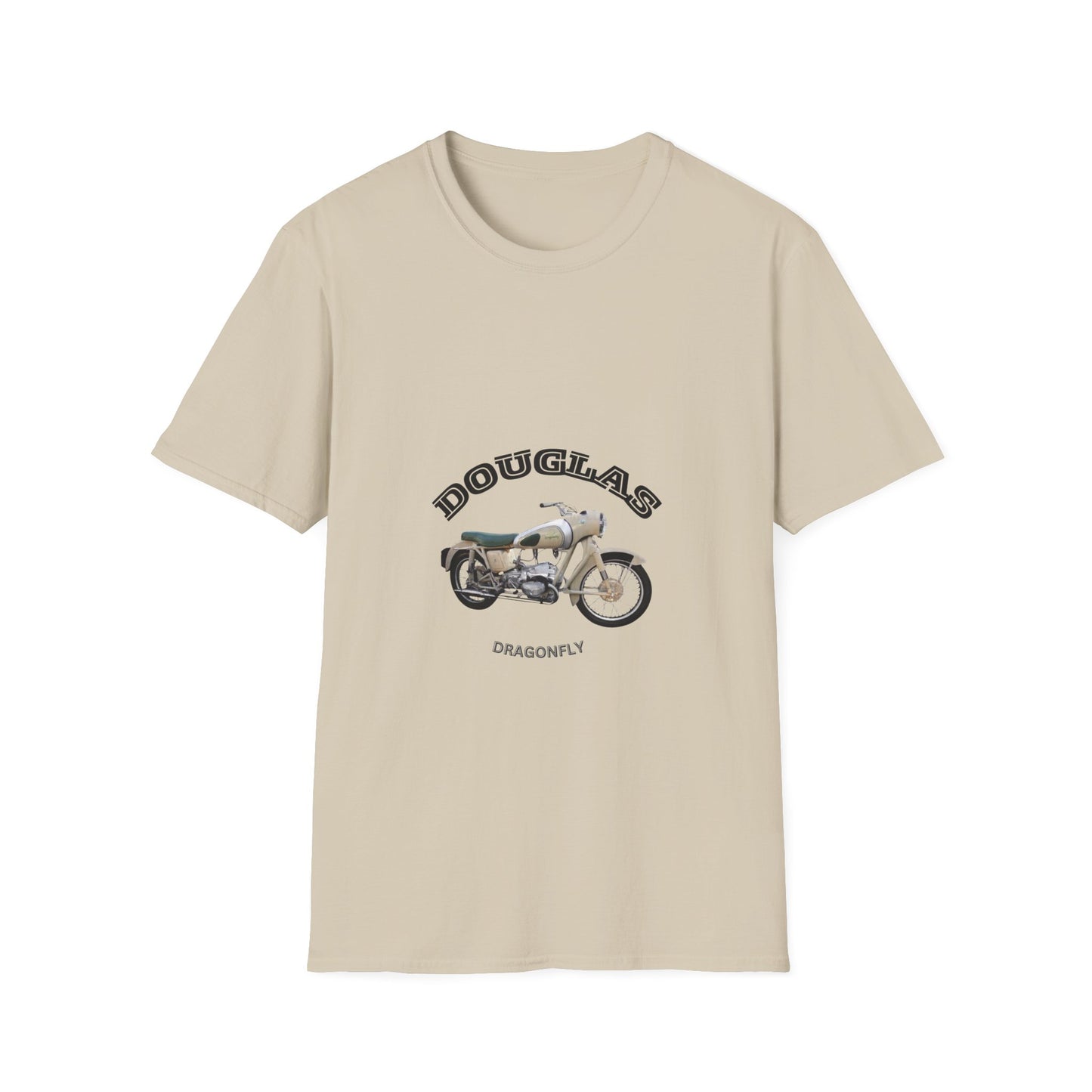 Douglas Dragonfly Motorcycle Unisex Softstyle T-Shirt, Casual Tee, Gift for Bikers, Motorcycle Shirt, Unique Graphic Tee