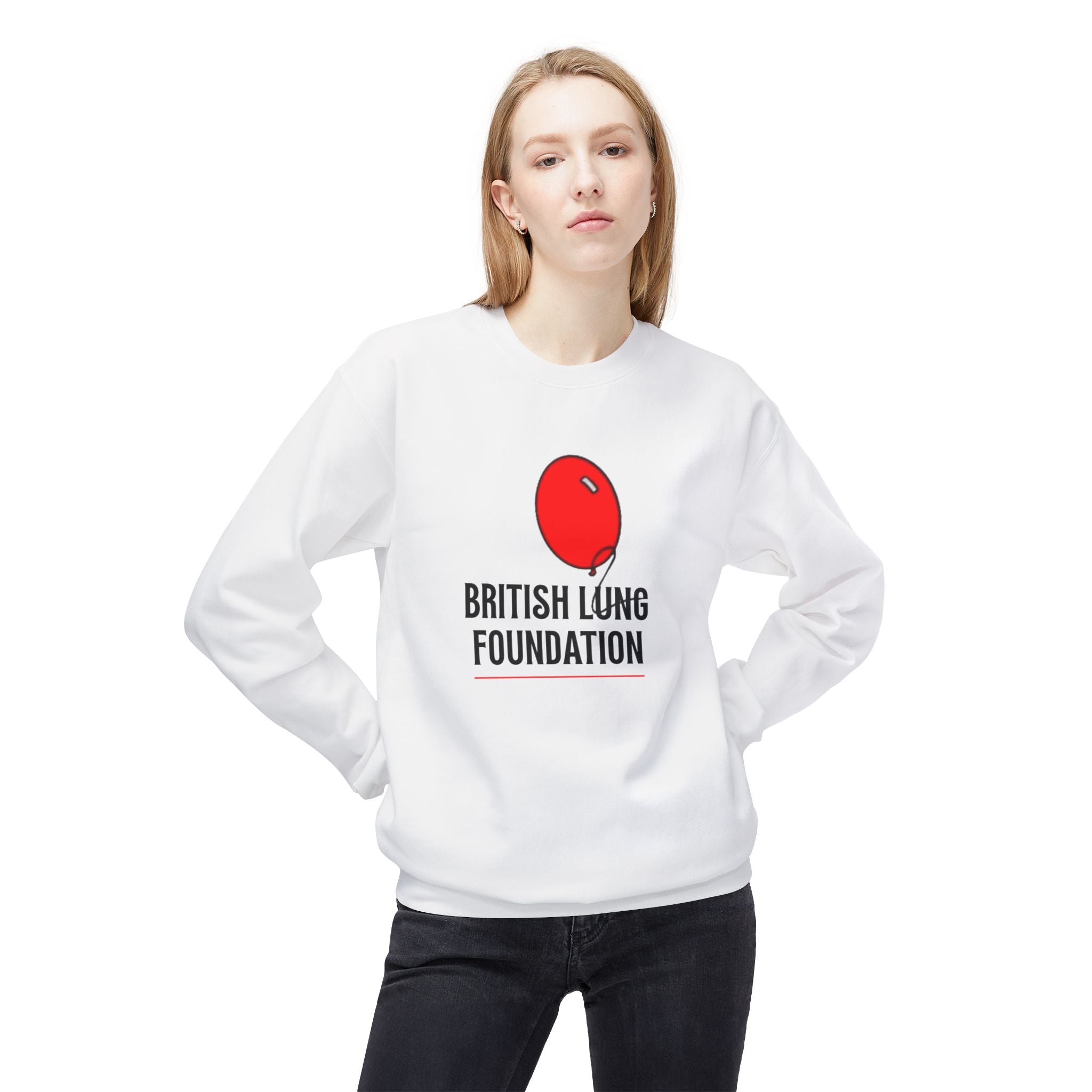 British Lung Foundation balloon logo Sweatshirt | charity lung health as worn by the late Princess Diana