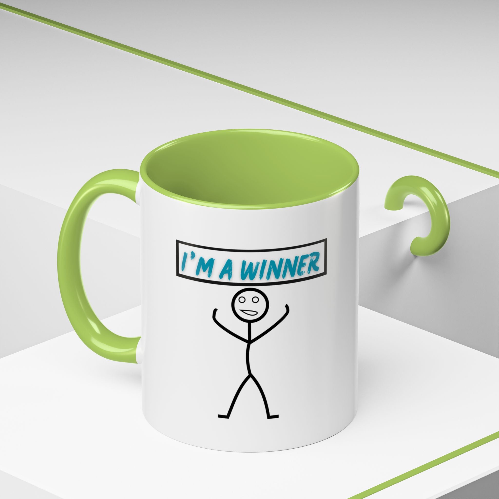 I'm a Winner Accent Coffee Mug — Funny Motivational 11/15oz