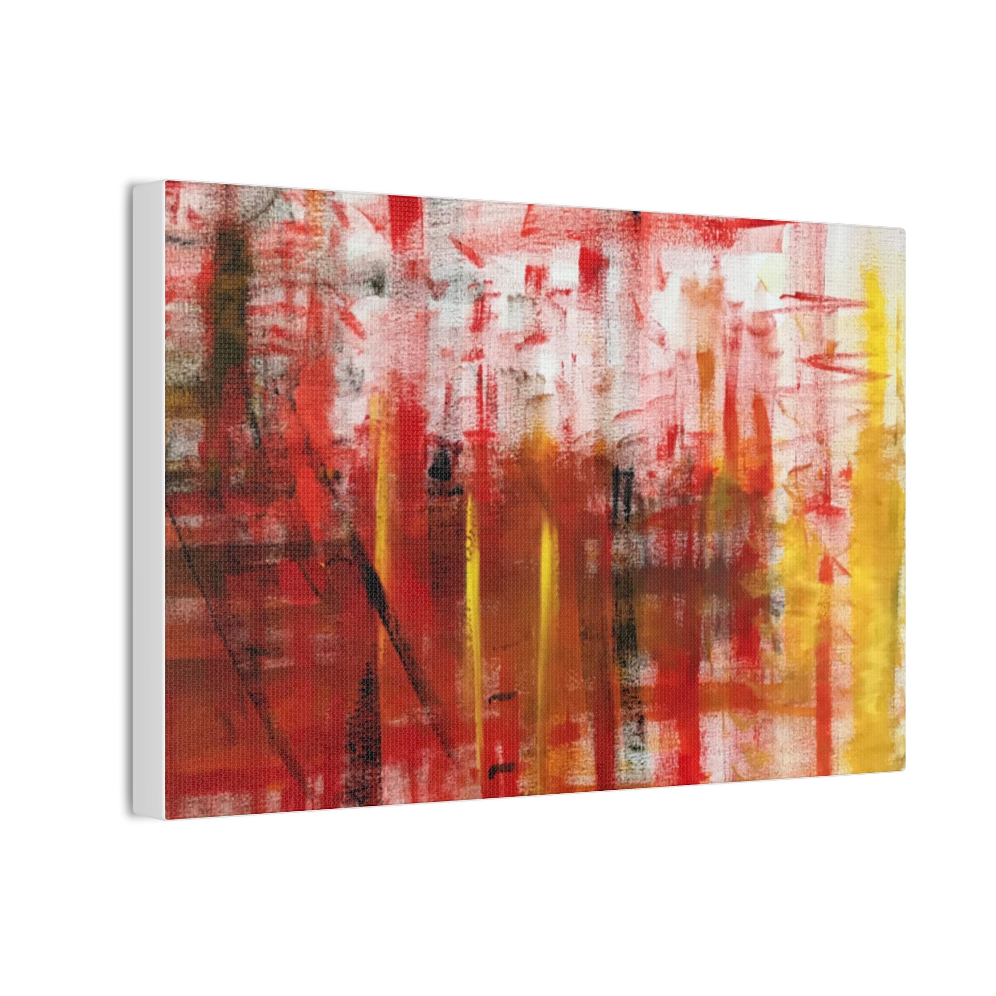 Abstract Christian Art, The Cross in a Foreign Field, Colorful Modern Wall Decor, Spiritual Artwork,, Abstract Canvas Art Print,