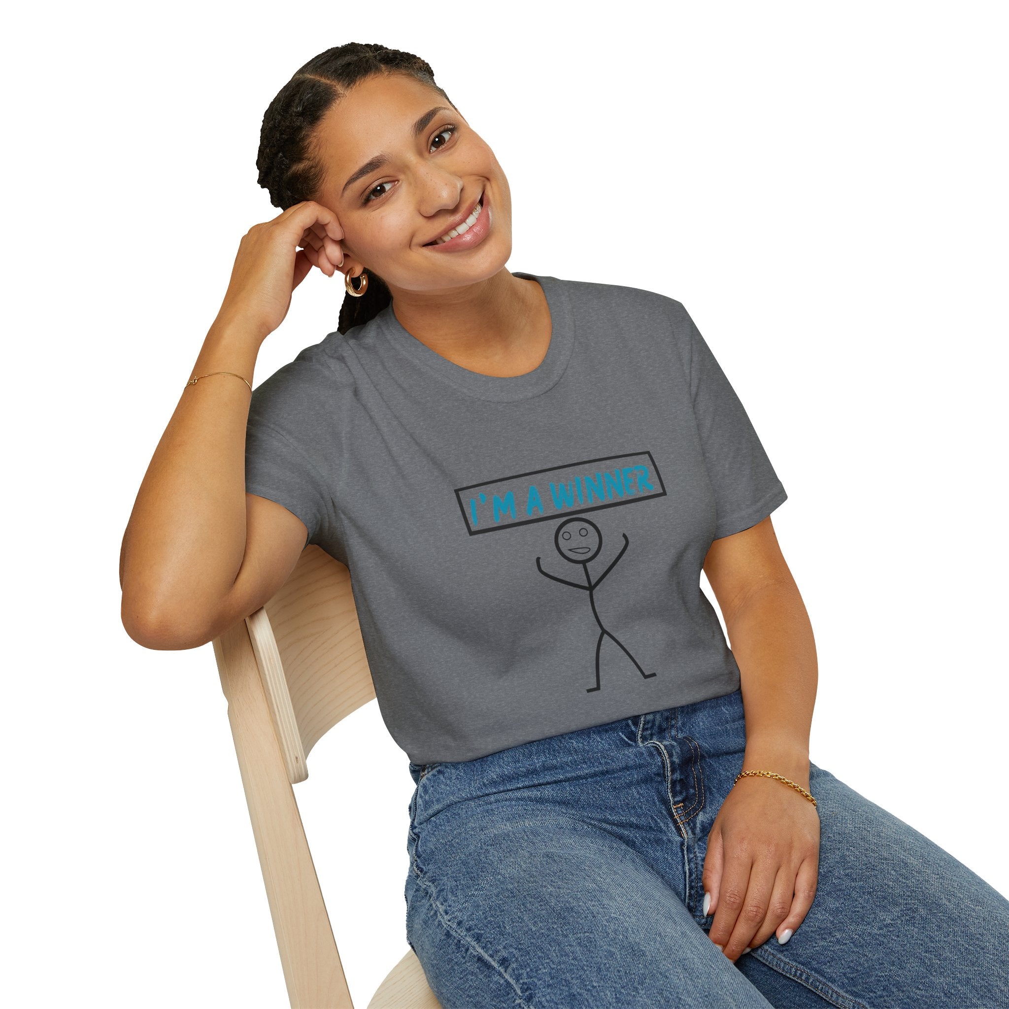 I’m a Winner Stick Figure T-Shirt — Funny Motivational Tee