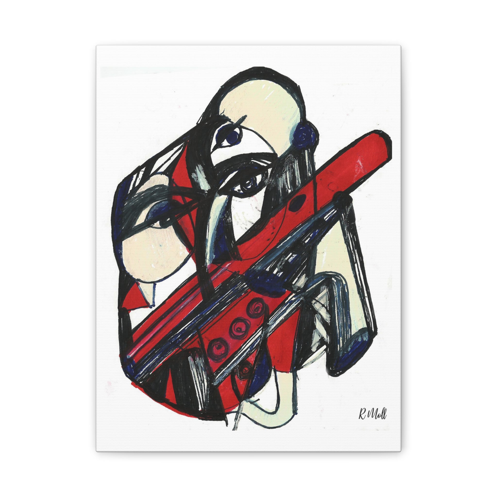 Chainsaw Horror Movie Art Canvas | Halloween Gothic Scary Wall Decor, Canvas Art