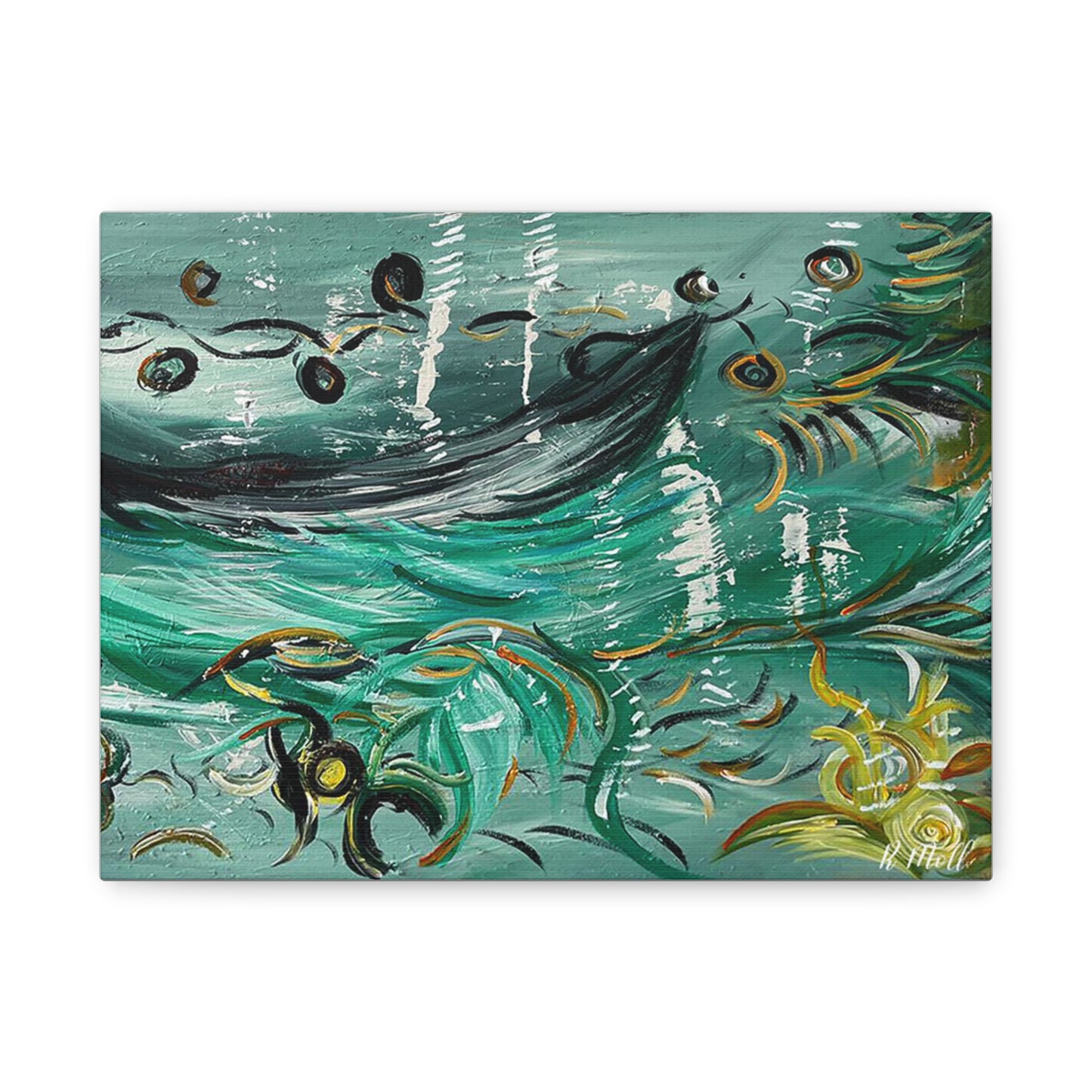 Abstract Canvas Wall Art, Boat Design, Home Decor, Office Decoration, Gift for Art Lovers, Beach House