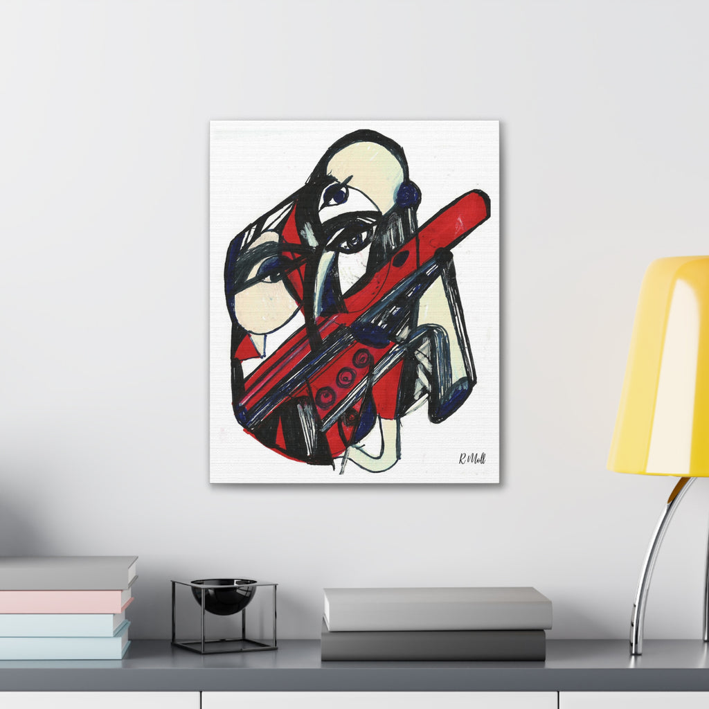 Chainsaw Horror Movie Art Canvas | Halloween Gothic Scary Wall Decor, Canvas Art