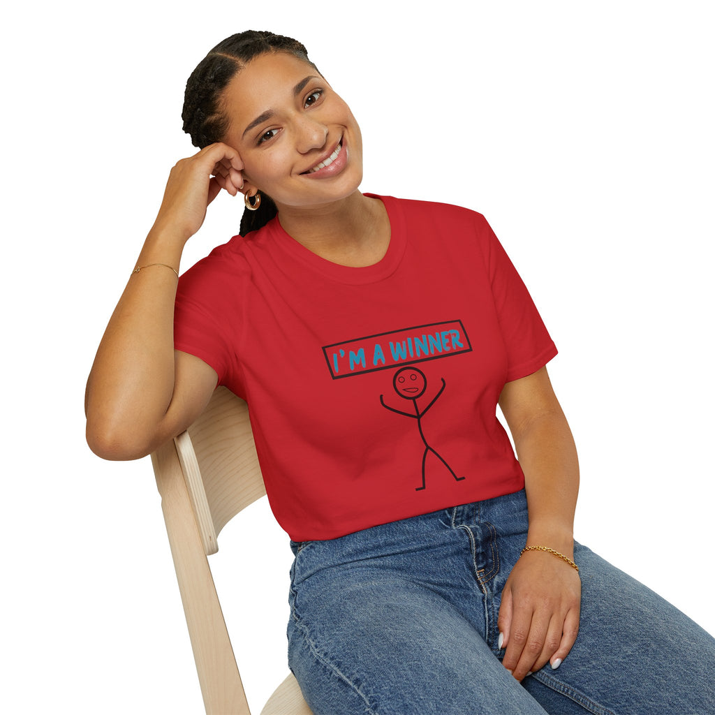 I’m a Winner Stick Figure T-Shirt — Funny Motivational Tee