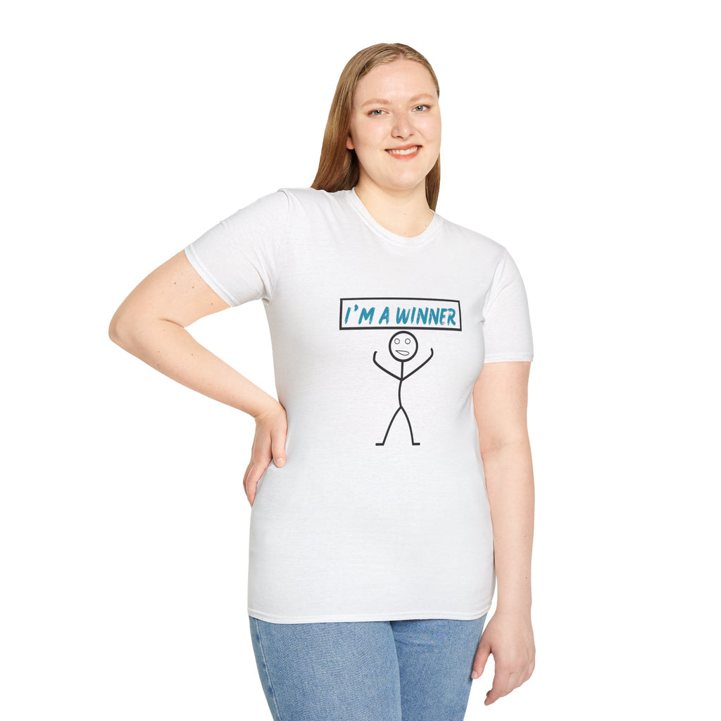 I’m a Winner Stick Figure T-Shirt — Funny Motivational Tee