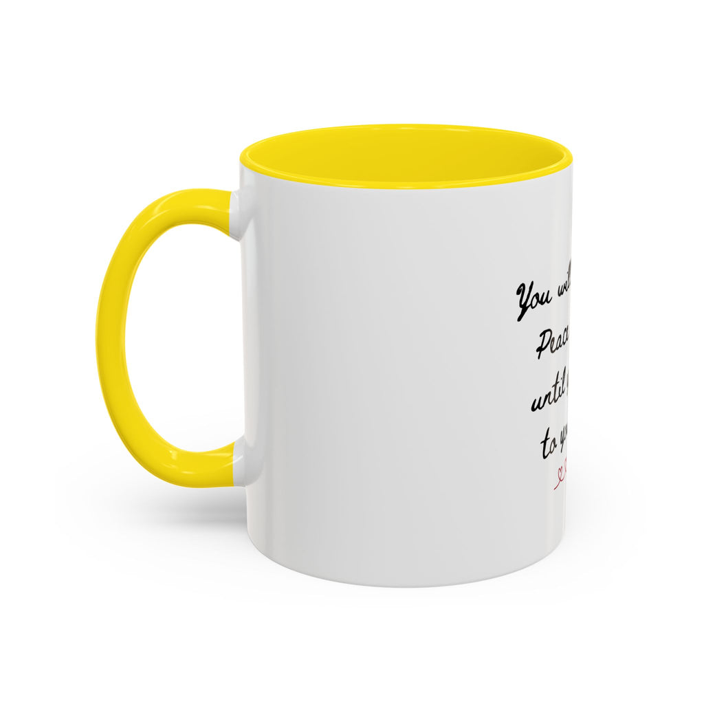 Listen to Your Heart Quote Coffee Mug | Heart Script Accent Mug | Inspirational Ceramic Cup Gift 11oz 15oz