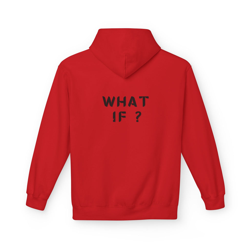 WHAT IF? Minimalist Text Hoodie — Pullover Fleece Hoodie
