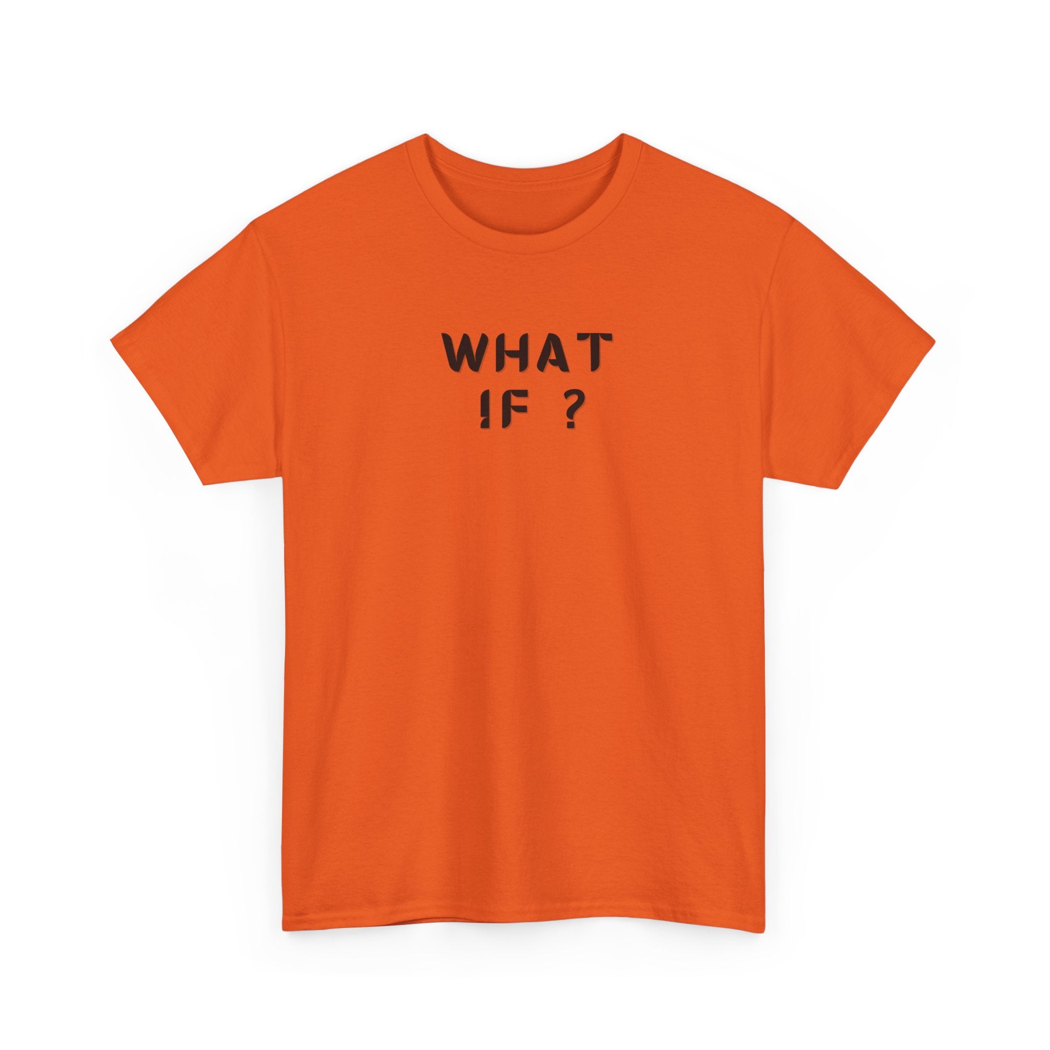WHAT IF? Minimalist Text T-Shirt — Question Graphic Tee