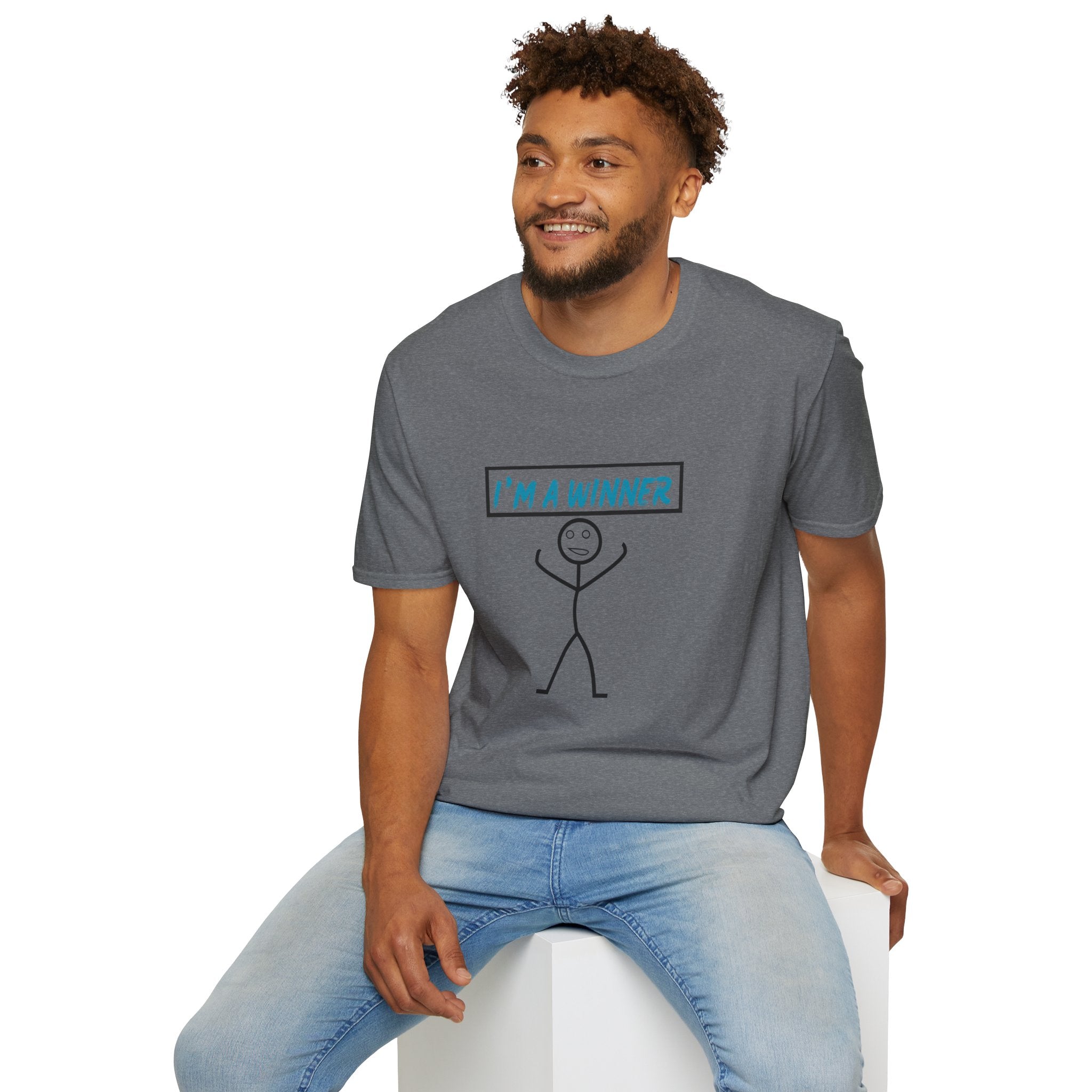 I’m a Winner Stick Figure T-Shirt — Funny Motivational Tee