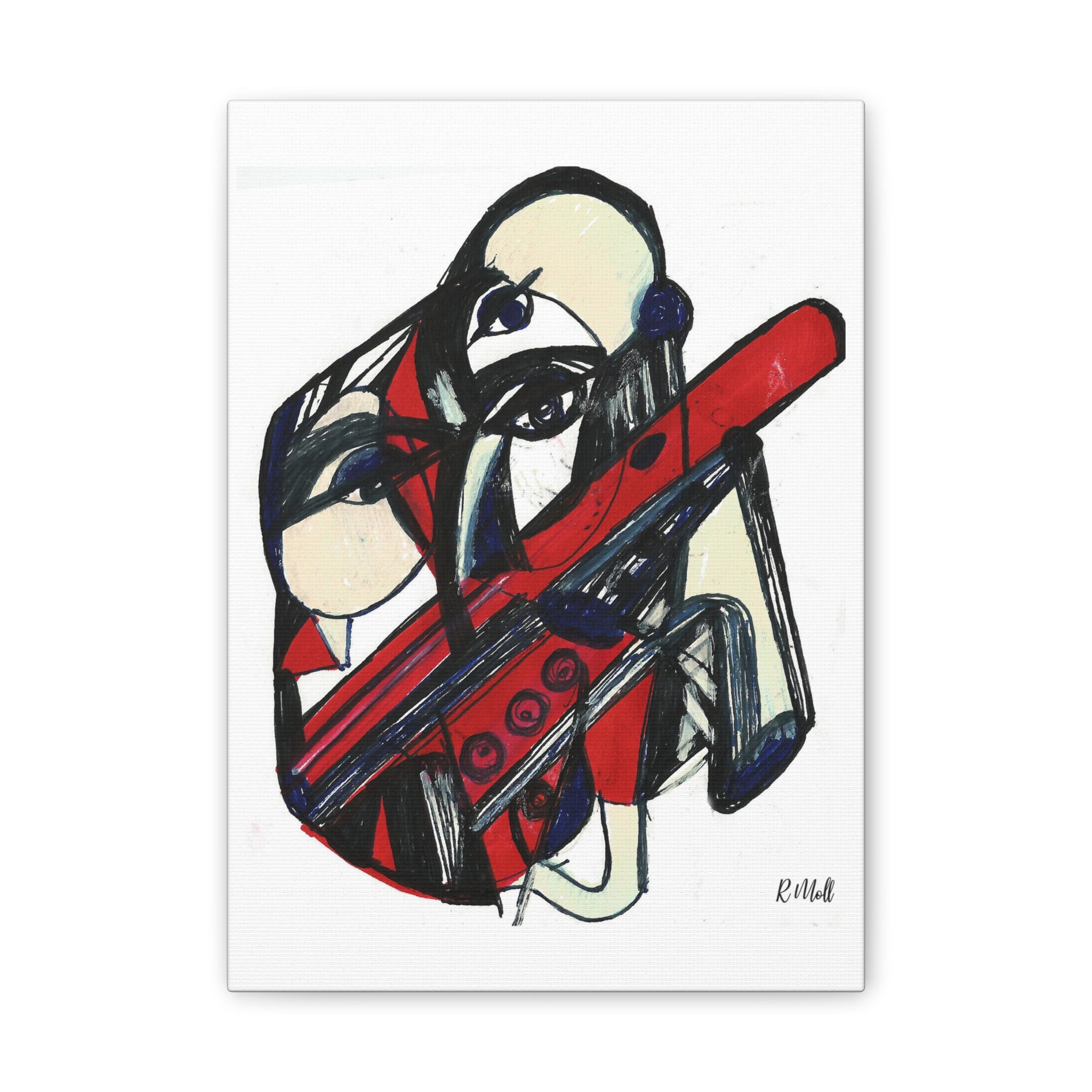 Chainsaw Horror Movie Art Canvas | Halloween Gothic Scary Wall Decor, Canvas Art