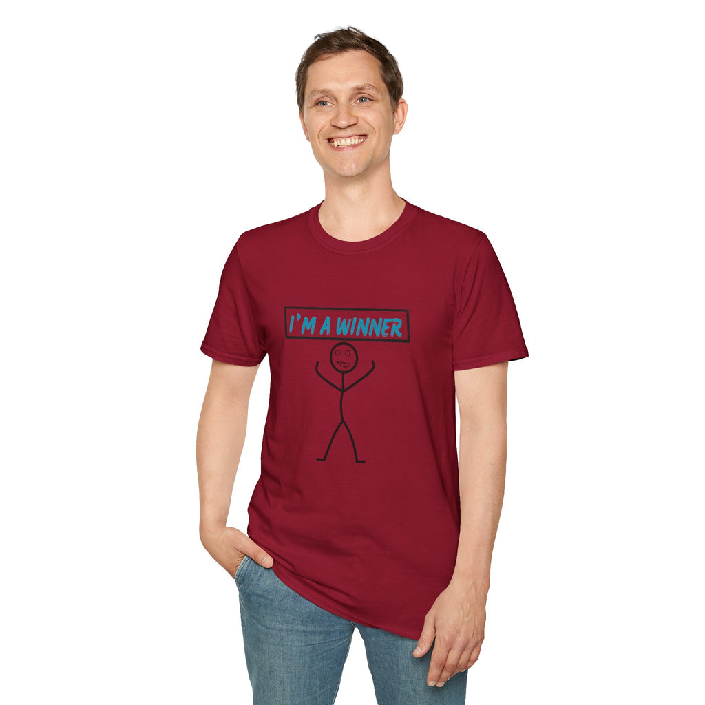 I’m a Winner Stick Figure T-Shirt — Funny Motivational Tee
