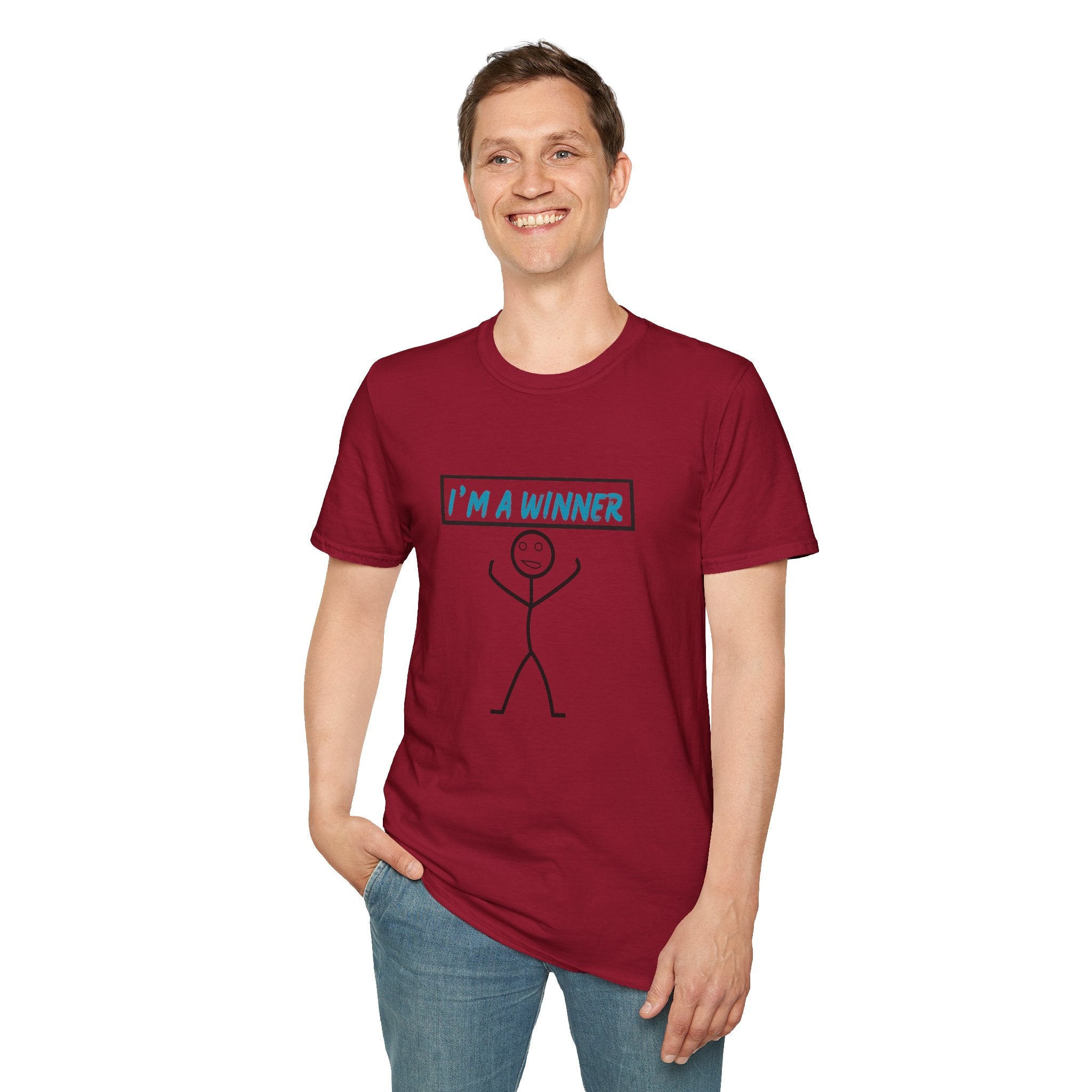I’m a Winner Stick Figure T-Shirt — Funny Motivational Tee
