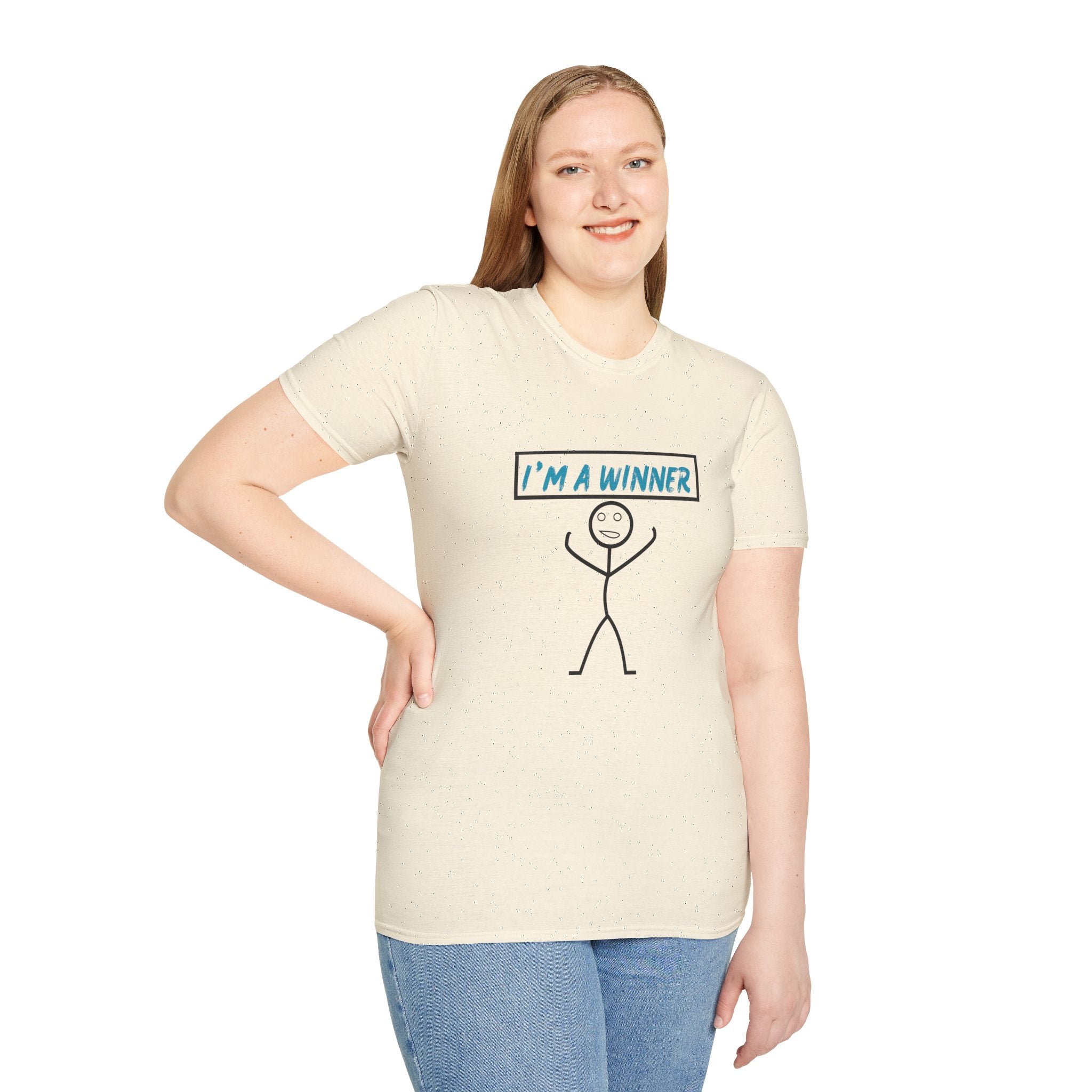 I’m a Winner Stick Figure T-Shirt — Funny Motivational Tee