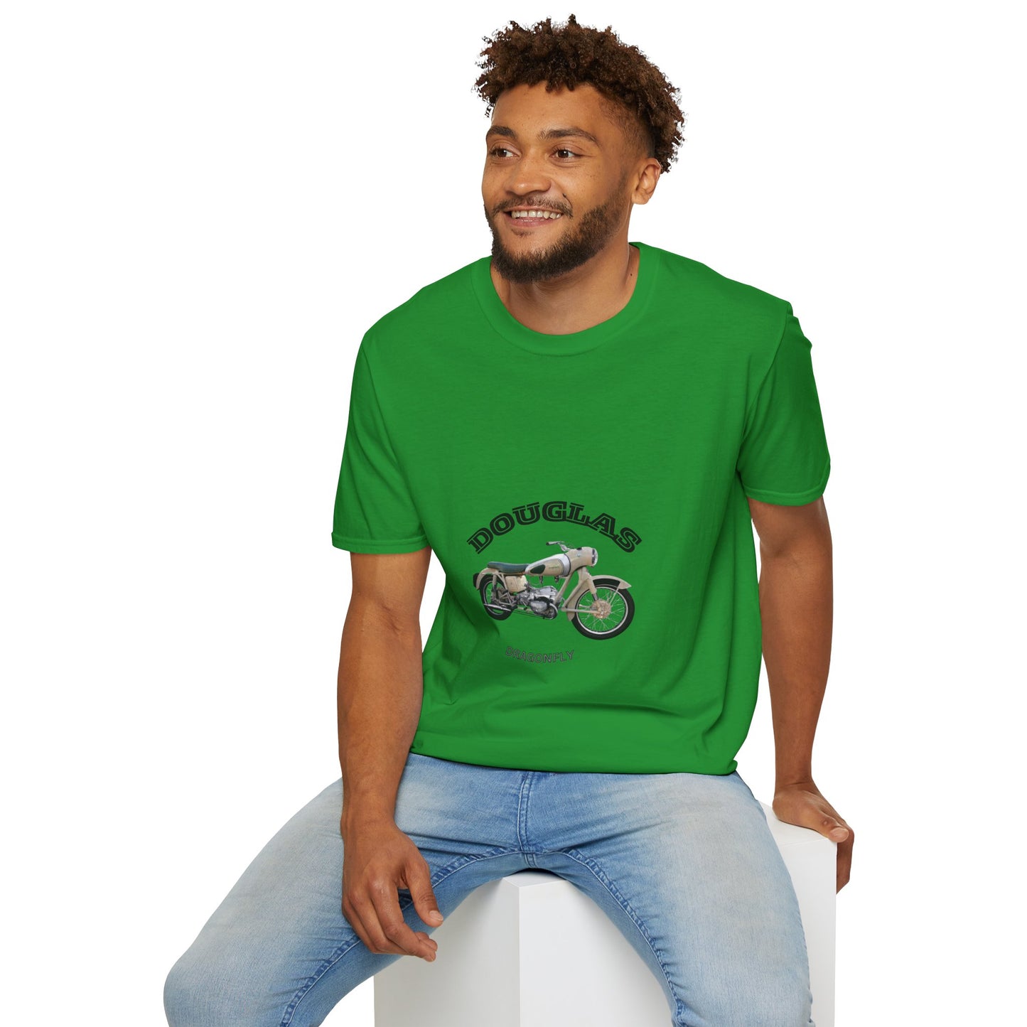 Douglas Dragonfly Motorcycle Unisex Softstyle T-Shirt, Casual Tee, Gift for Bikers, Motorcycle Shirt, Unique Graphic Tee