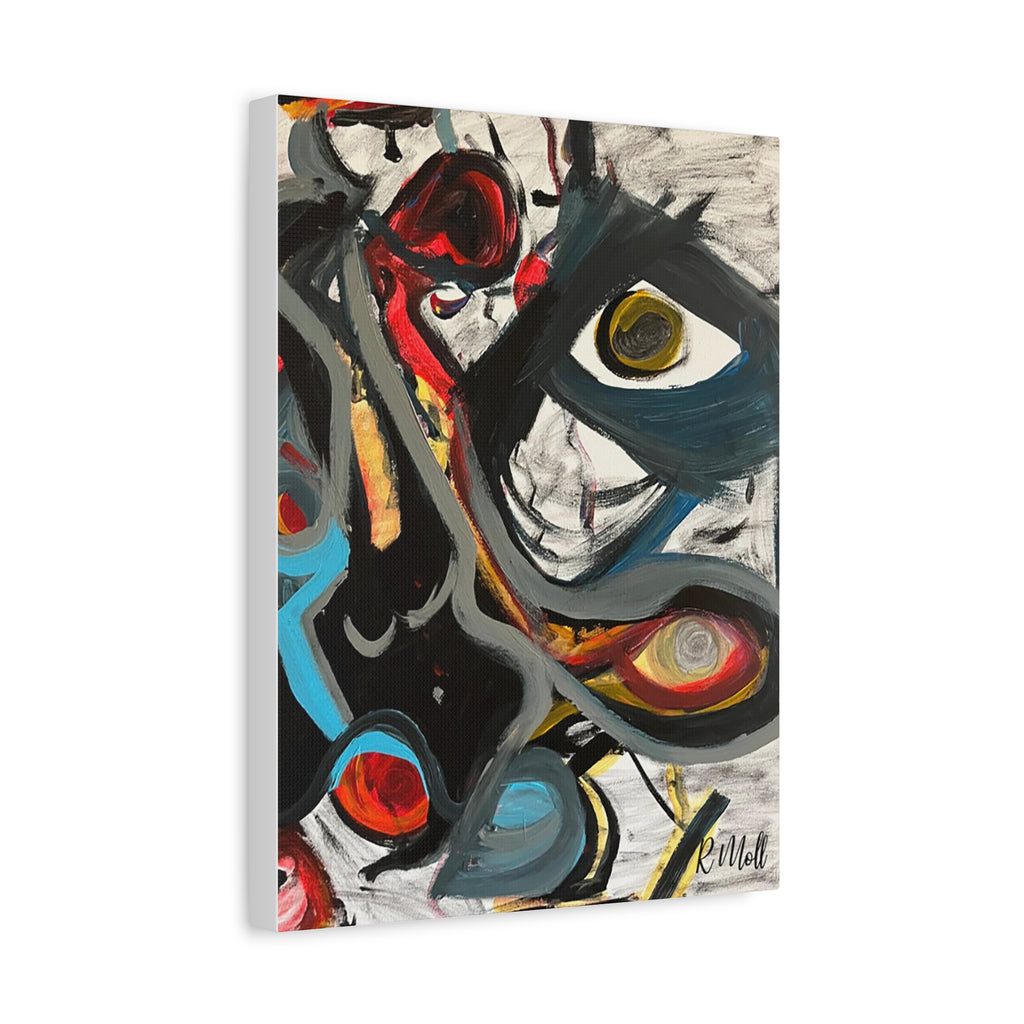 Abstract Expressionist Eye Canvas Print | Colorful Modern Wall Art | Matte Finish | 1.25" Stretched Canvas