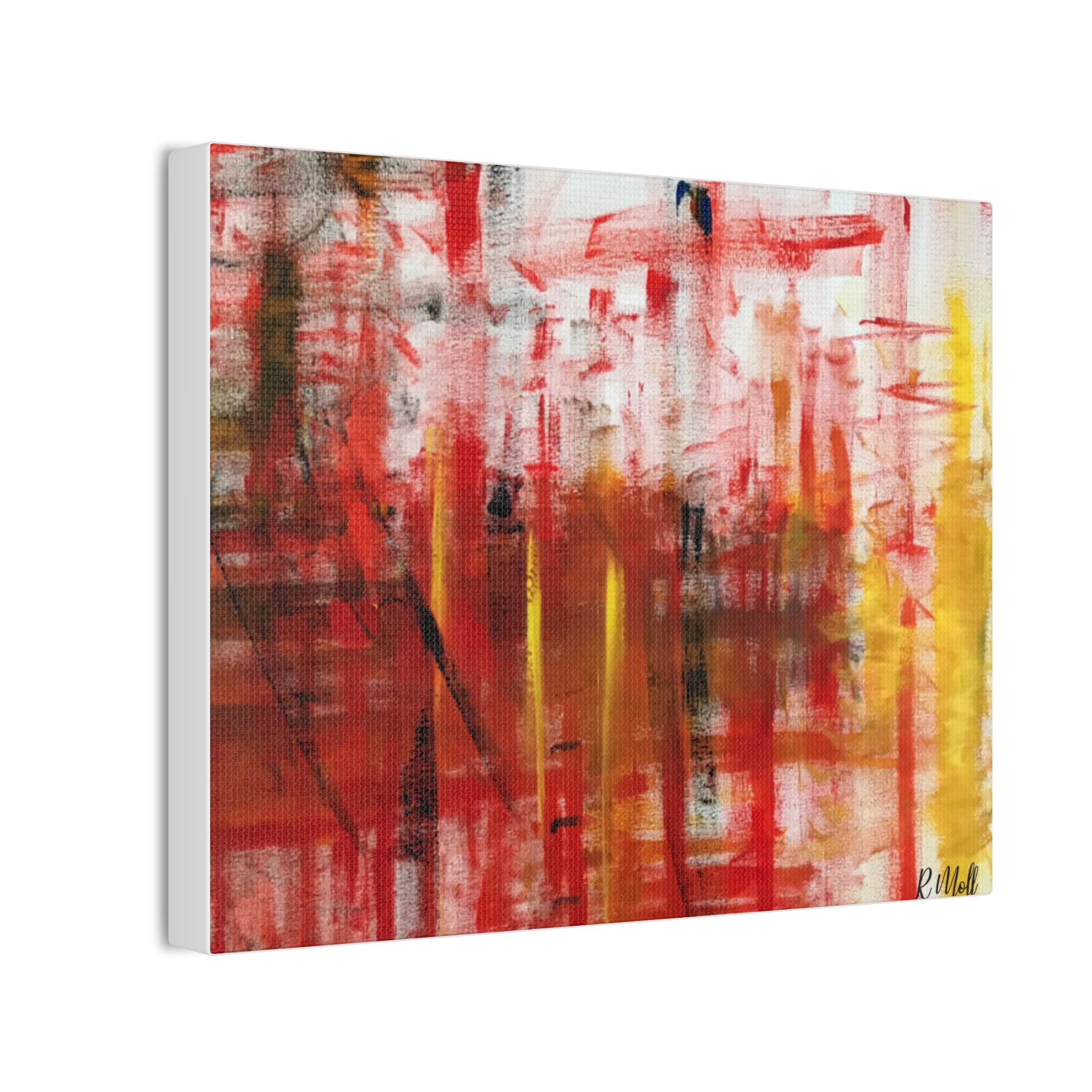 Abstract Christian Art, The Cross in a Foreign Field, Colorful Modern Wall Decor, Spiritual Artwork,, Abstract Canvas Art Print,