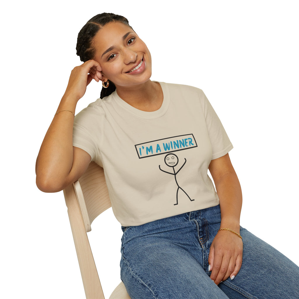 I’m a Winner Stick Figure T-Shirt — Funny Motivational Tee