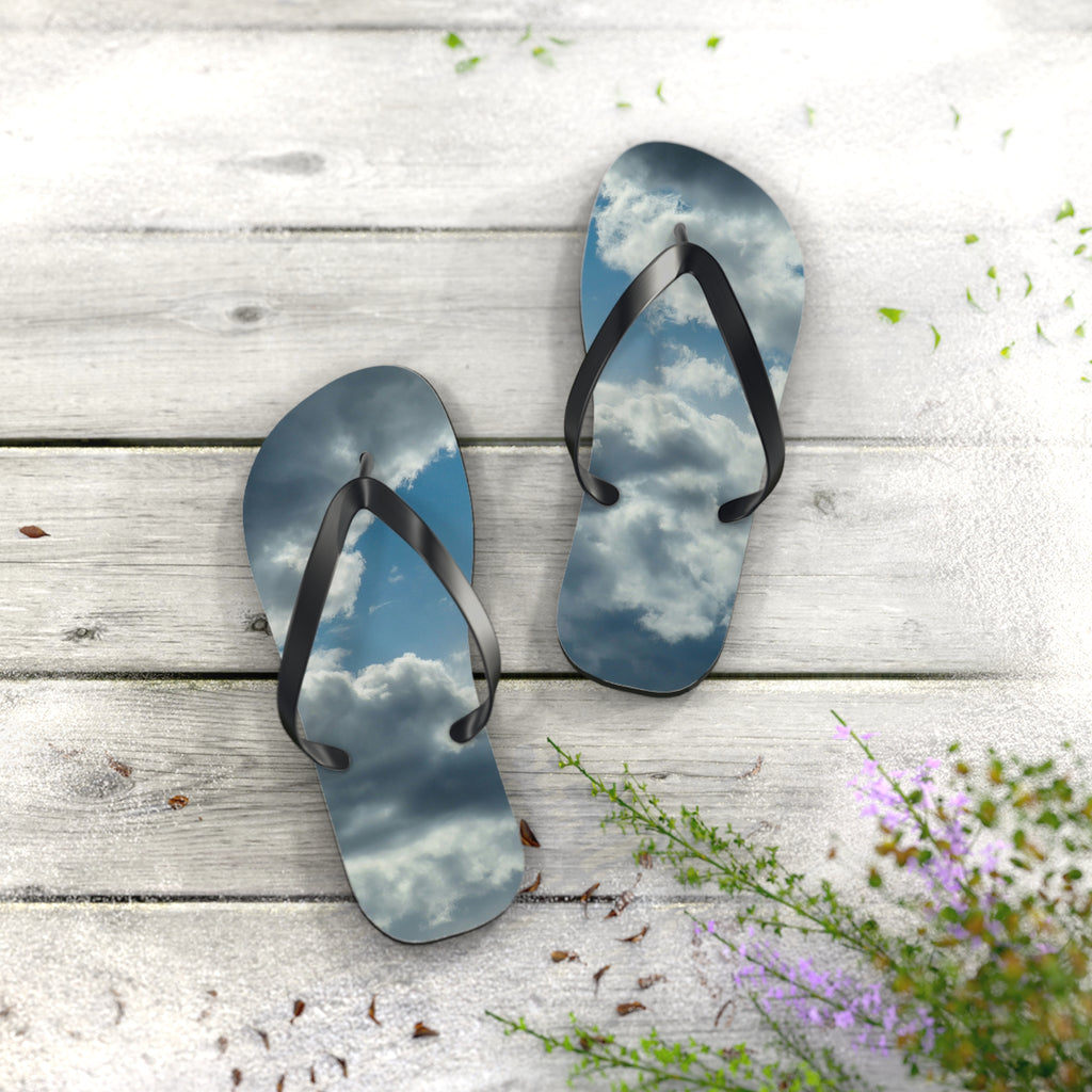Cloud Sky Flip Flops – Stormy Sky Beach Sandals