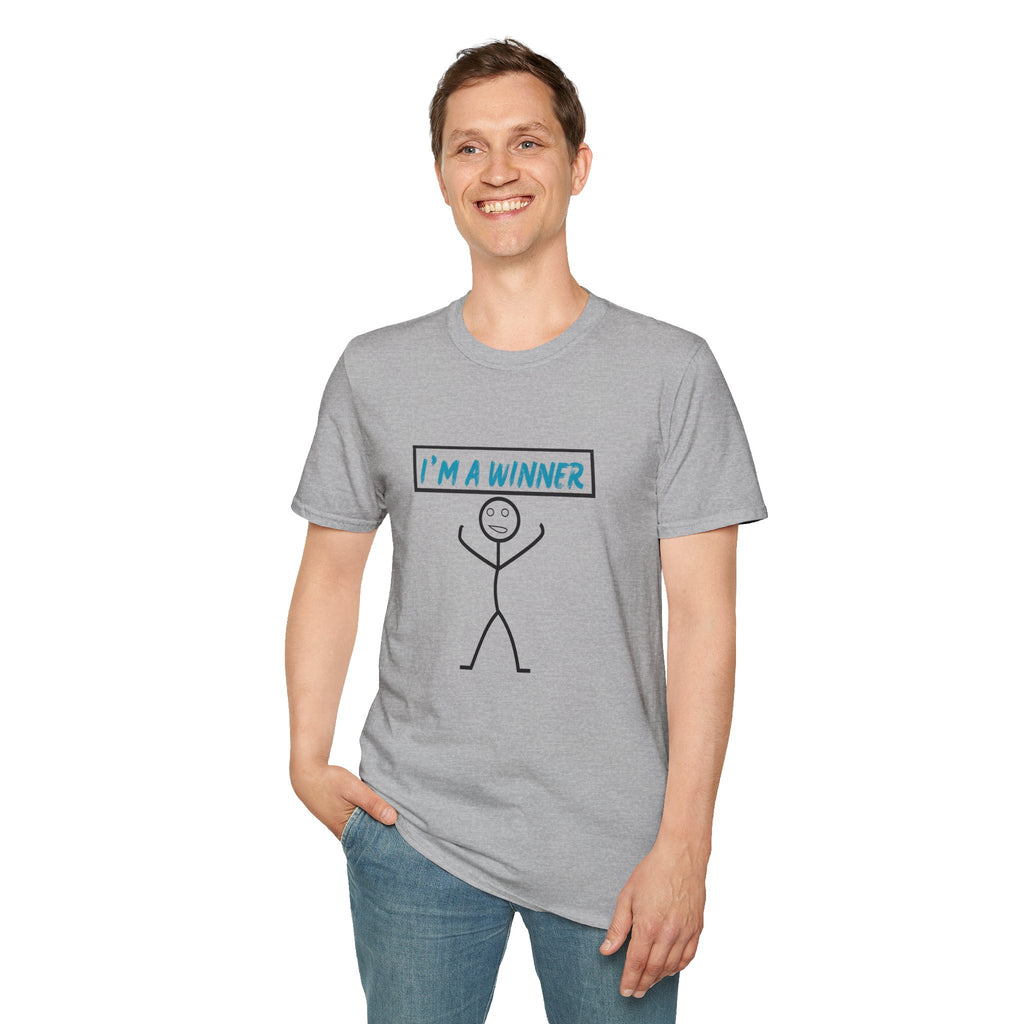 I’m a Winner Stick Figure T-Shirt — Funny Motivational Tee