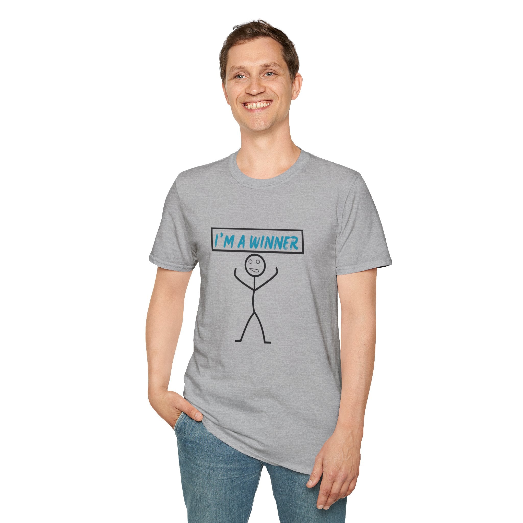 I’m a Winner Stick Figure T-Shirt — Funny Motivational Tee
