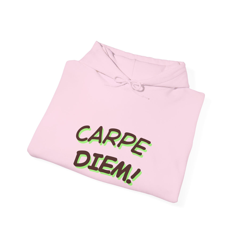 Carpe Diem! Hoodie | Motivational Script Graphic Sweatshirt