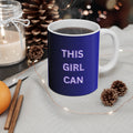 This Girl Can Quote| Neon Text Coffee Cup | Feminist Gift for Her | Motivational Tea Mug | Girl Power Drink ware