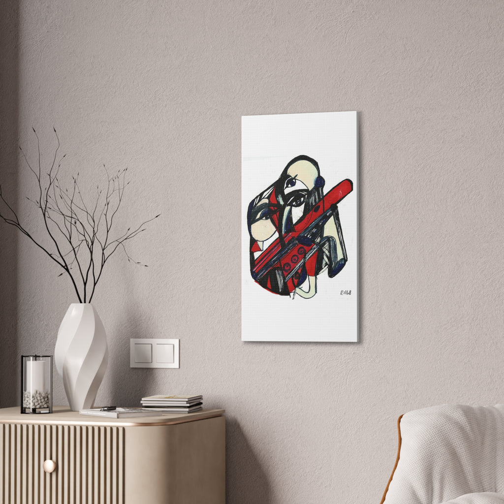 Chainsaw Horror Movie Art Canvas | Halloween Gothic Scary Wall Decor, Canvas Art