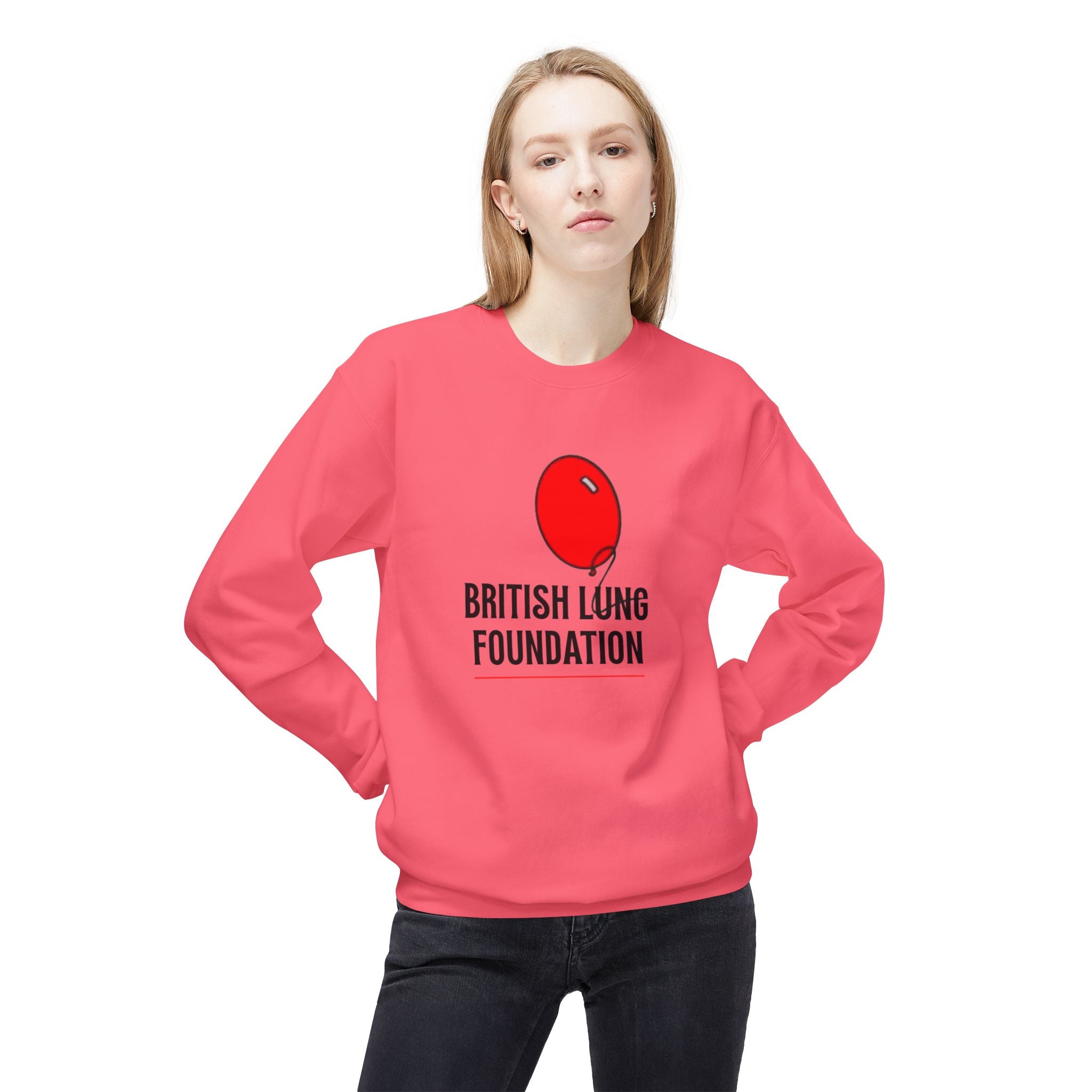 British Lung Foundation balloon logo Sweatshirt | charity lung health as worn by the late Princess Diana