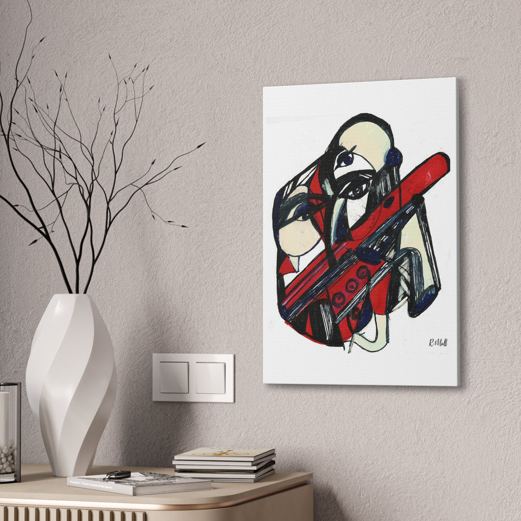 Chainsaw Horror Movie Art Canvas | Halloween Gothic Scary Wall Decor, Canvas Art