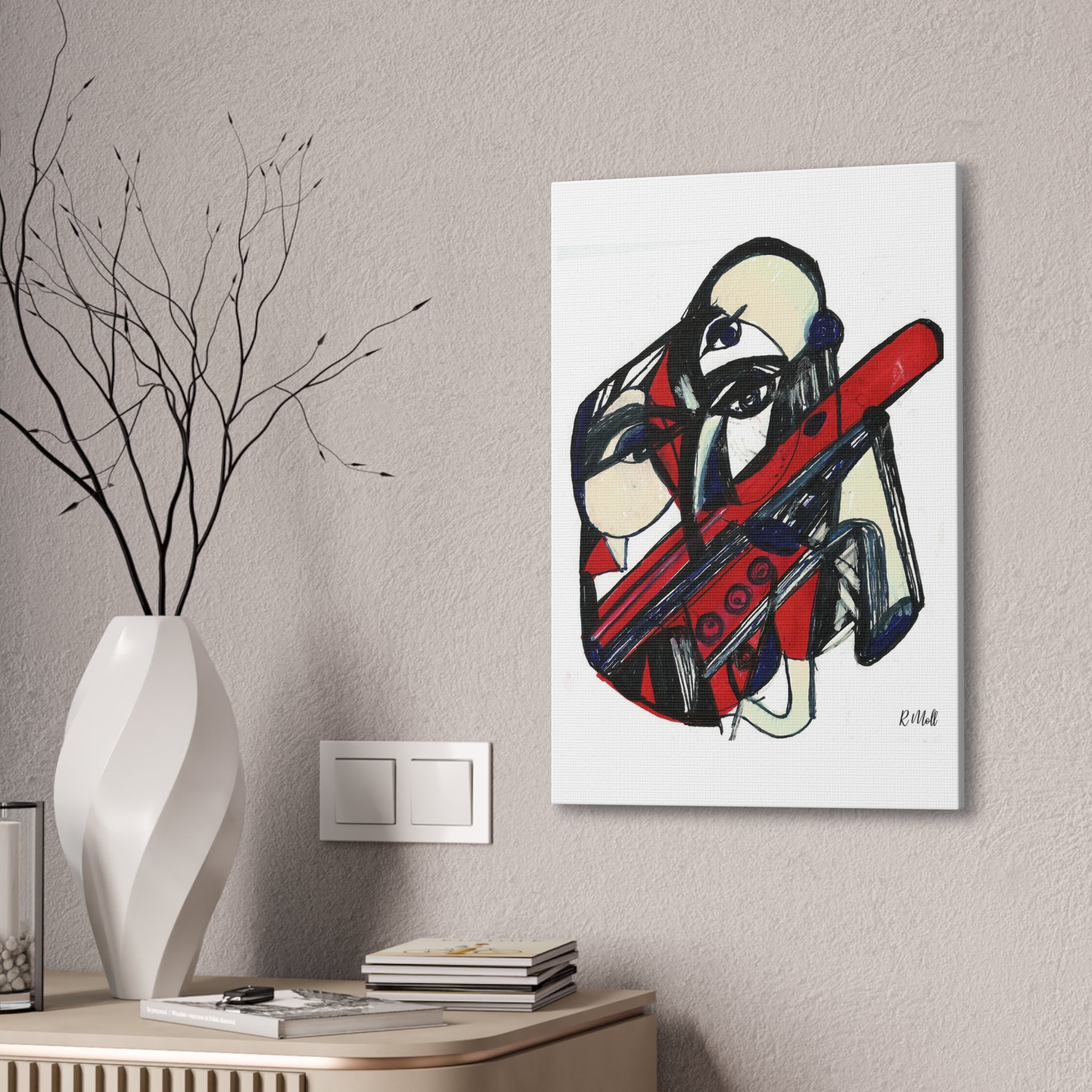 Chainsaw Horror Movie Art Canvas | Halloween Gothic Scary Wall Decor, Canvas Art