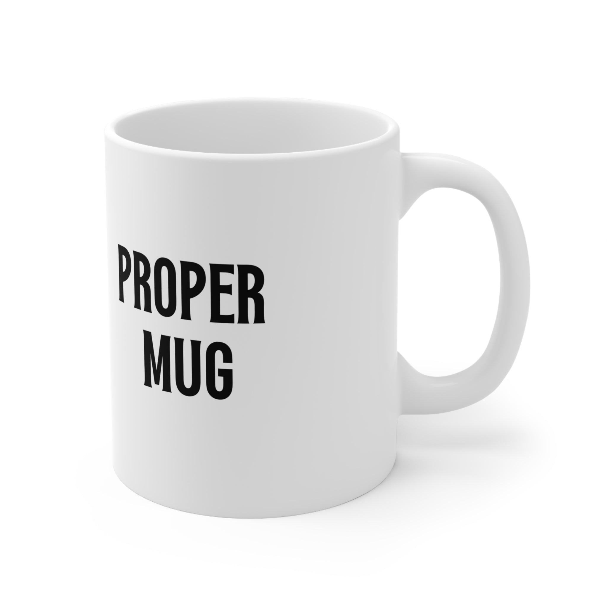 Proper Mug | White Ceramic Coffee Cups, 11oz, 15oz