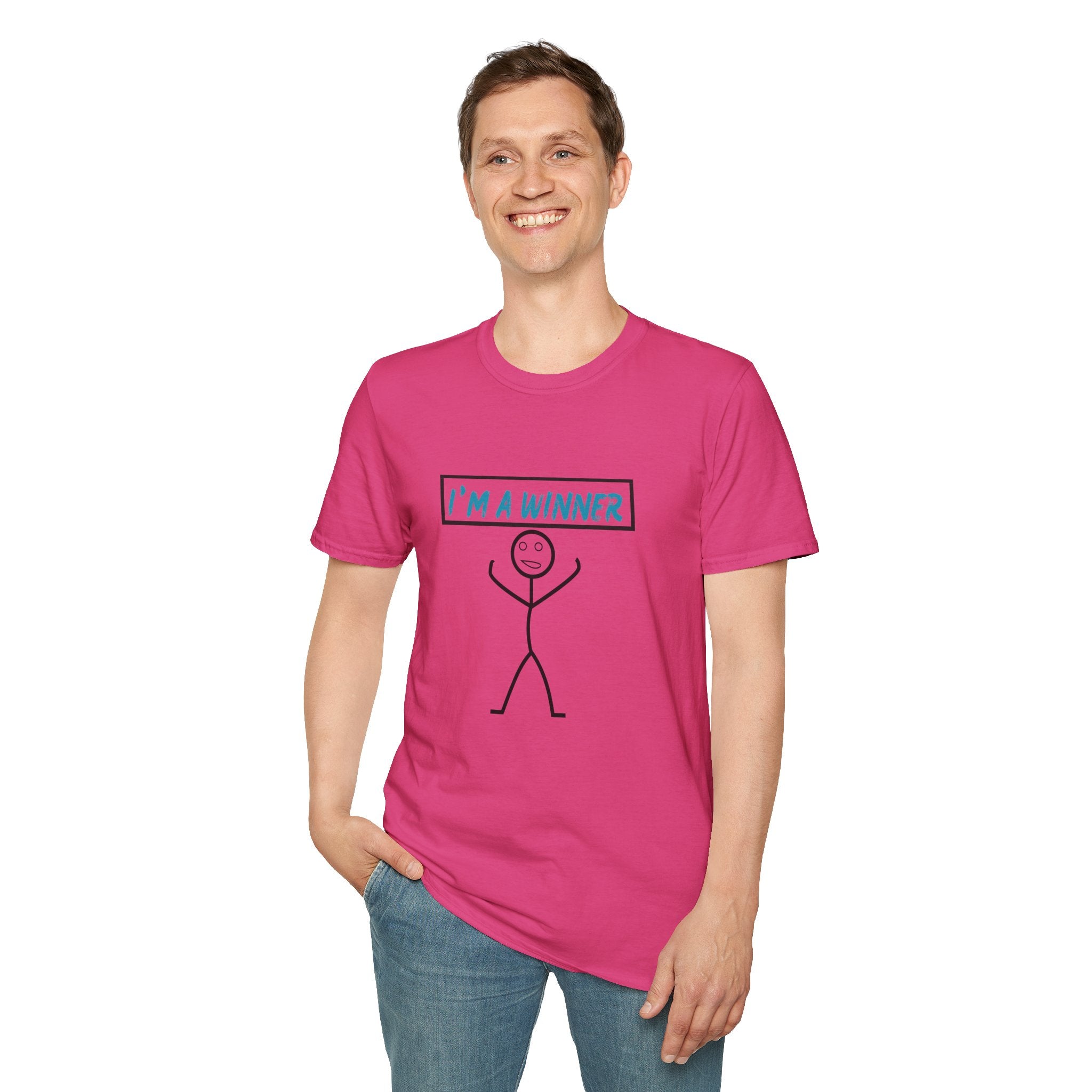 I’m a Winner Stick Figure T-Shirt — Funny Motivational Tee