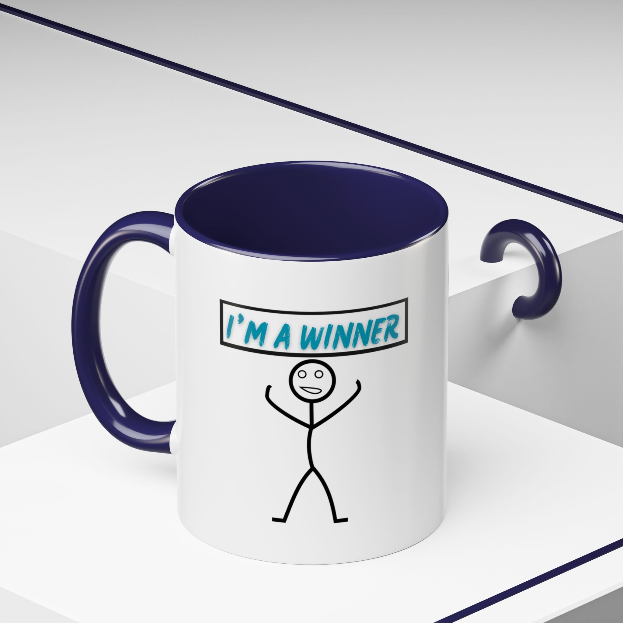 I'm a Winner Accent Coffee Mug — Funny Motivational 11/15oz