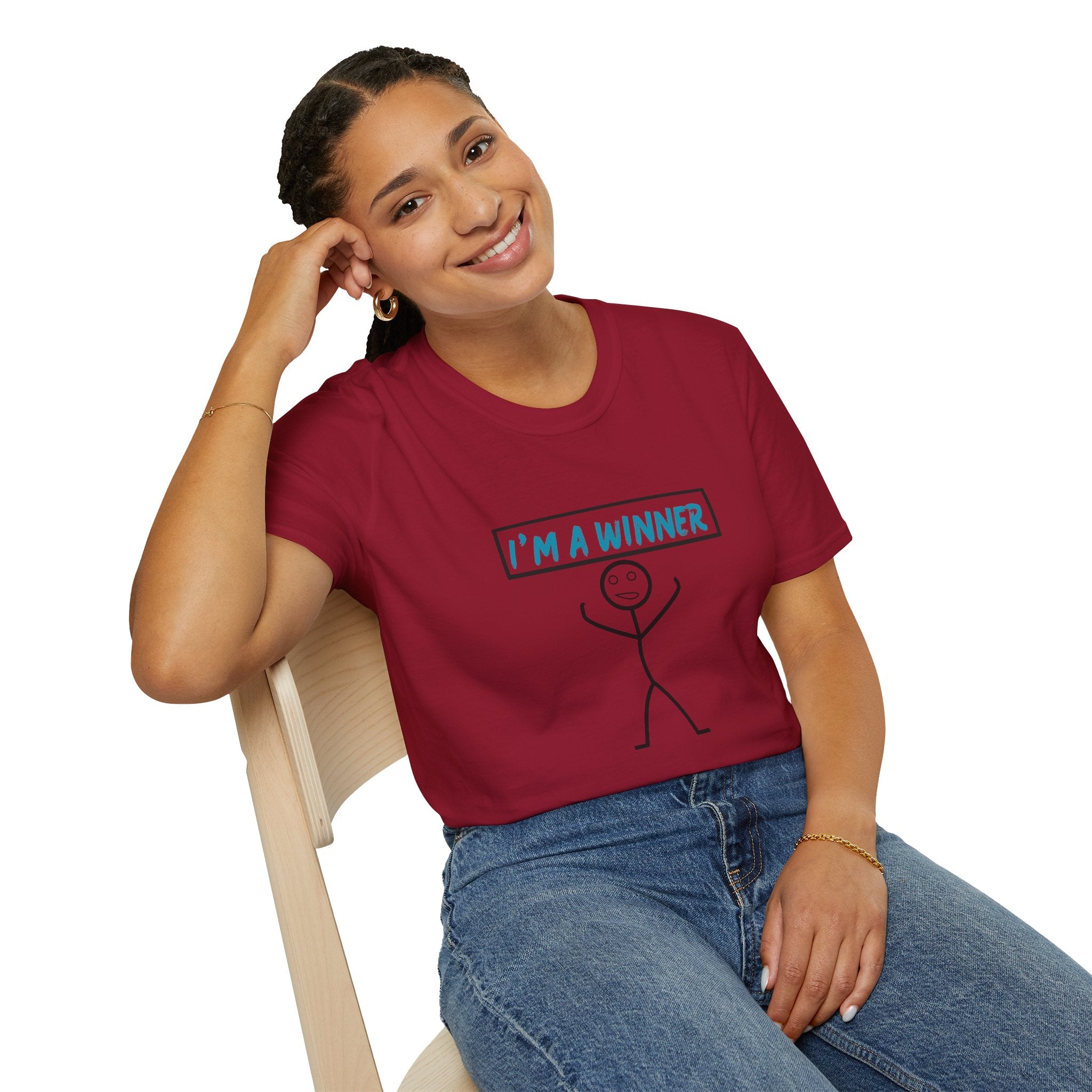 I’m a Winner Stick Figure T-Shirt — Funny Motivational Tee
