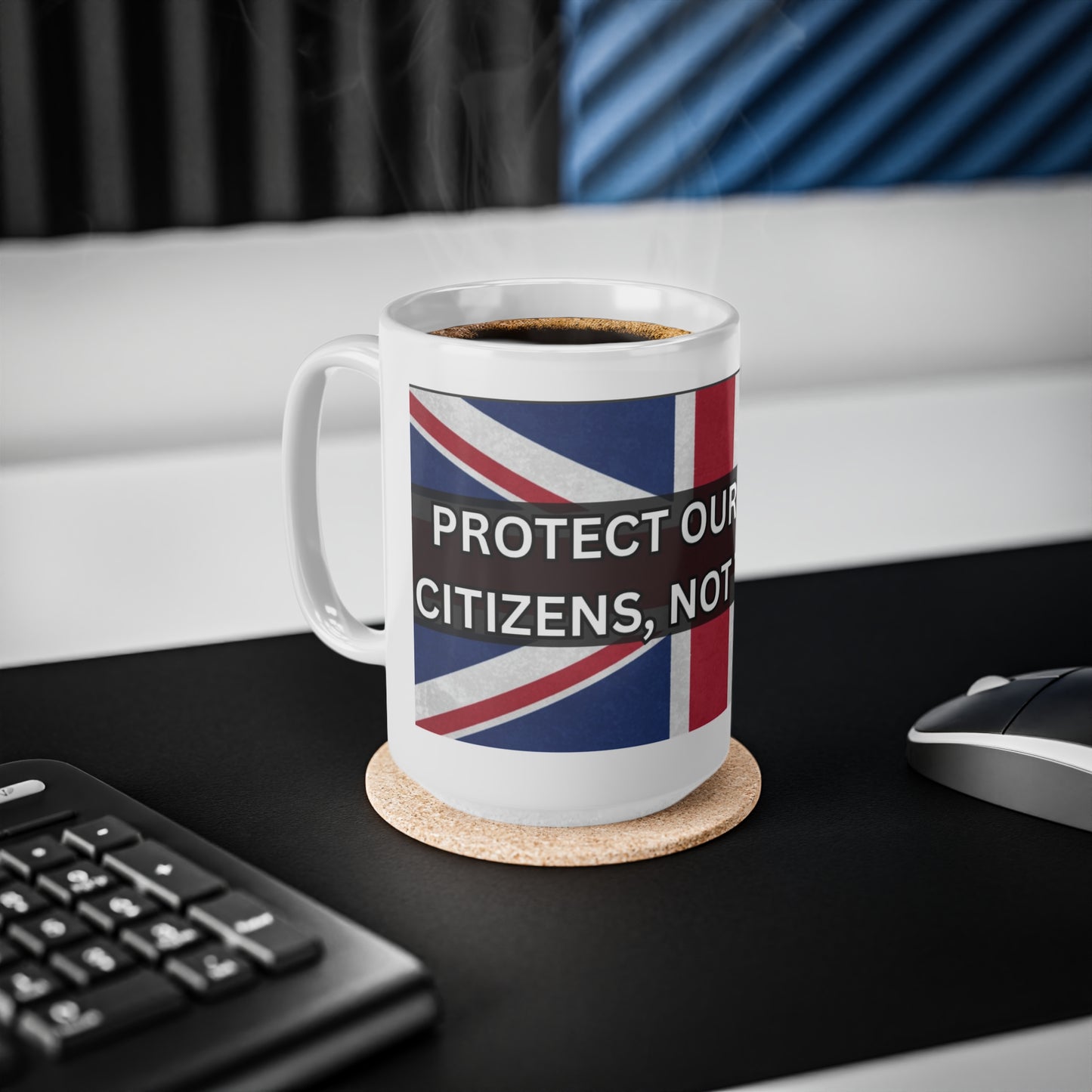 Protect Our NHS, Ideal for Citizens, Patriotic Coffee Mug - Political Gifts, Tea Lovers, Home Decor, Office Use, Father's Day
