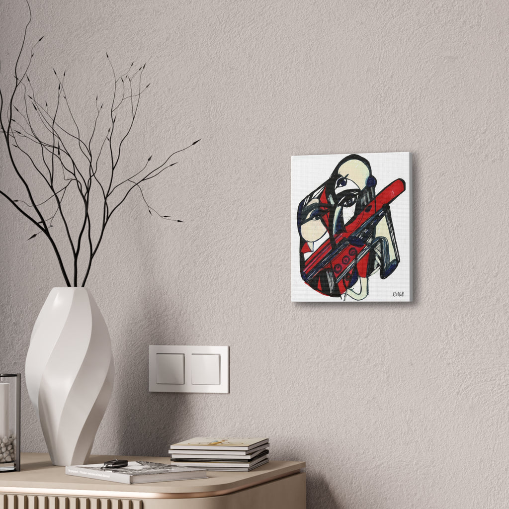 Chainsaw Horror Movie Art Canvas | Halloween Gothic Scary Wall Decor, Canvas Art