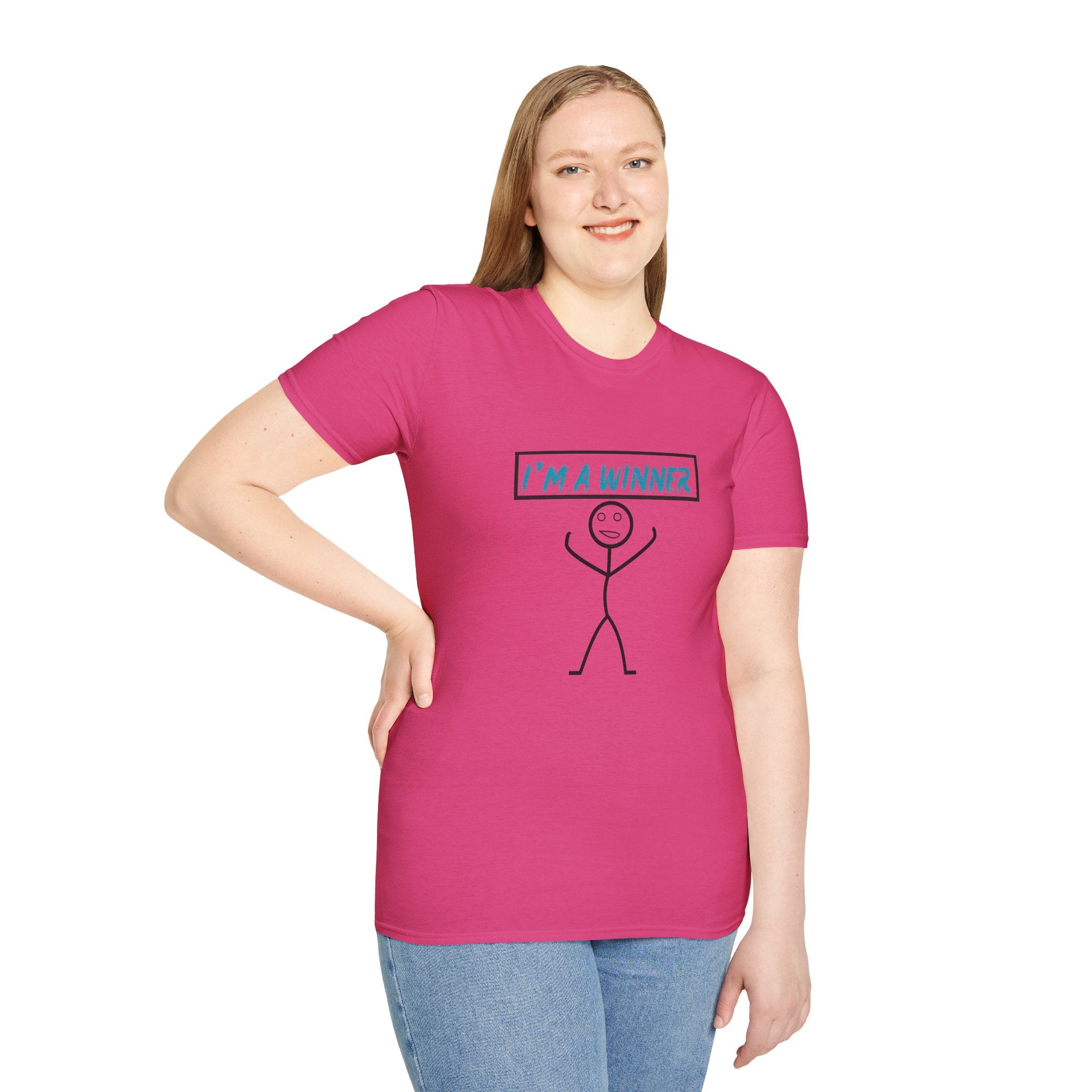 I’m a Winner Stick Figure T-Shirt — Funny Motivational Tee