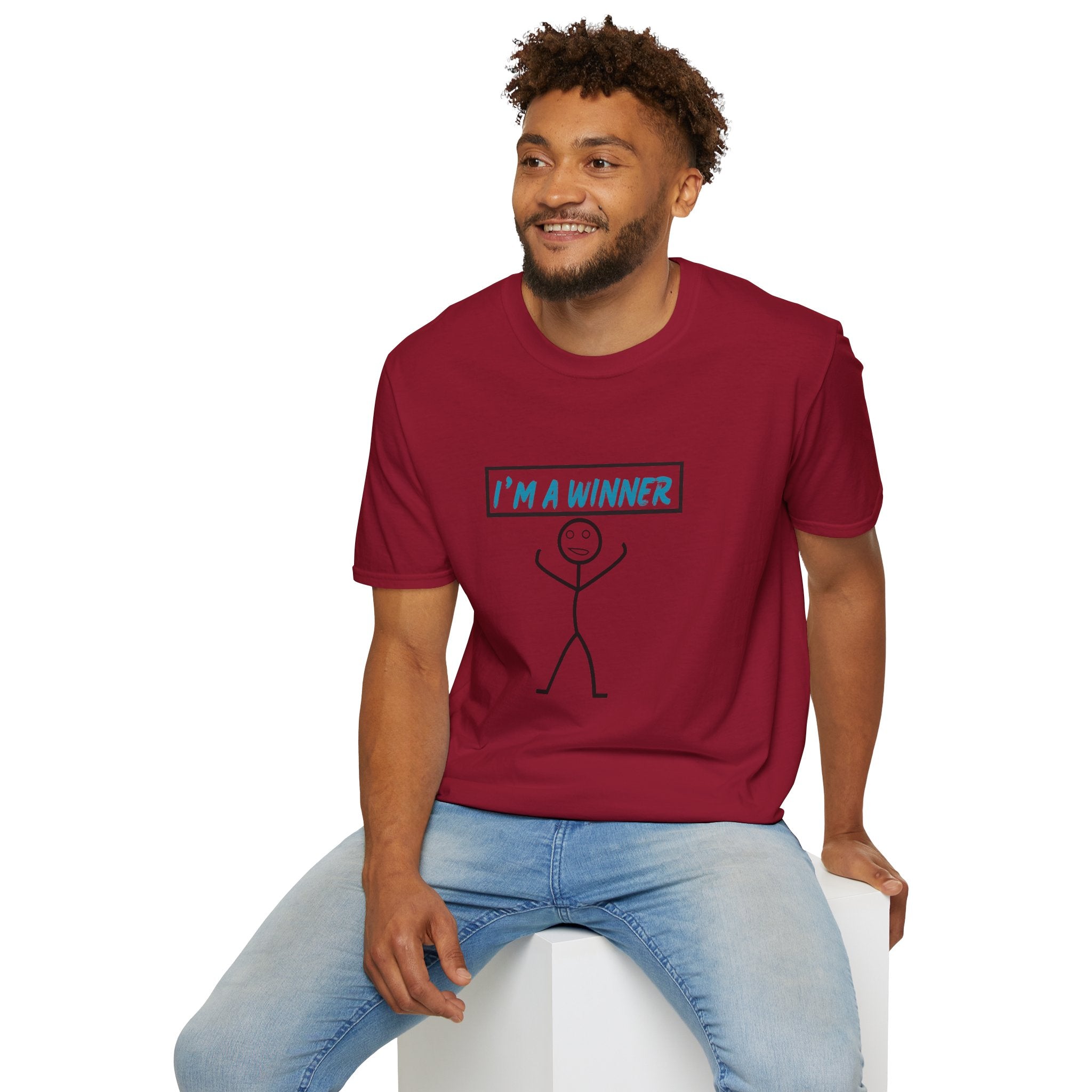 I’m a Winner Stick Figure T-Shirt — Funny Motivational Tee
