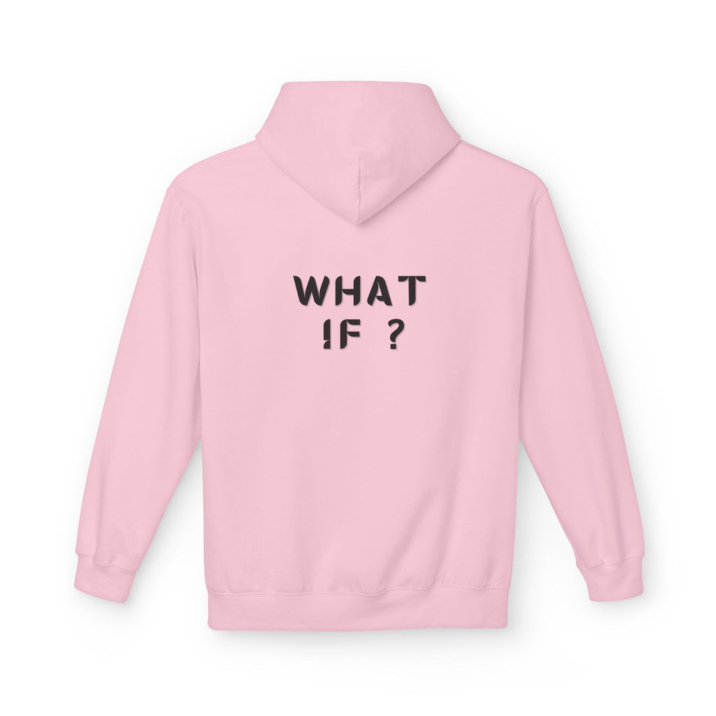 WHAT IF? Minimalist Text Hoodie — Pullover Fleece Hoodie
