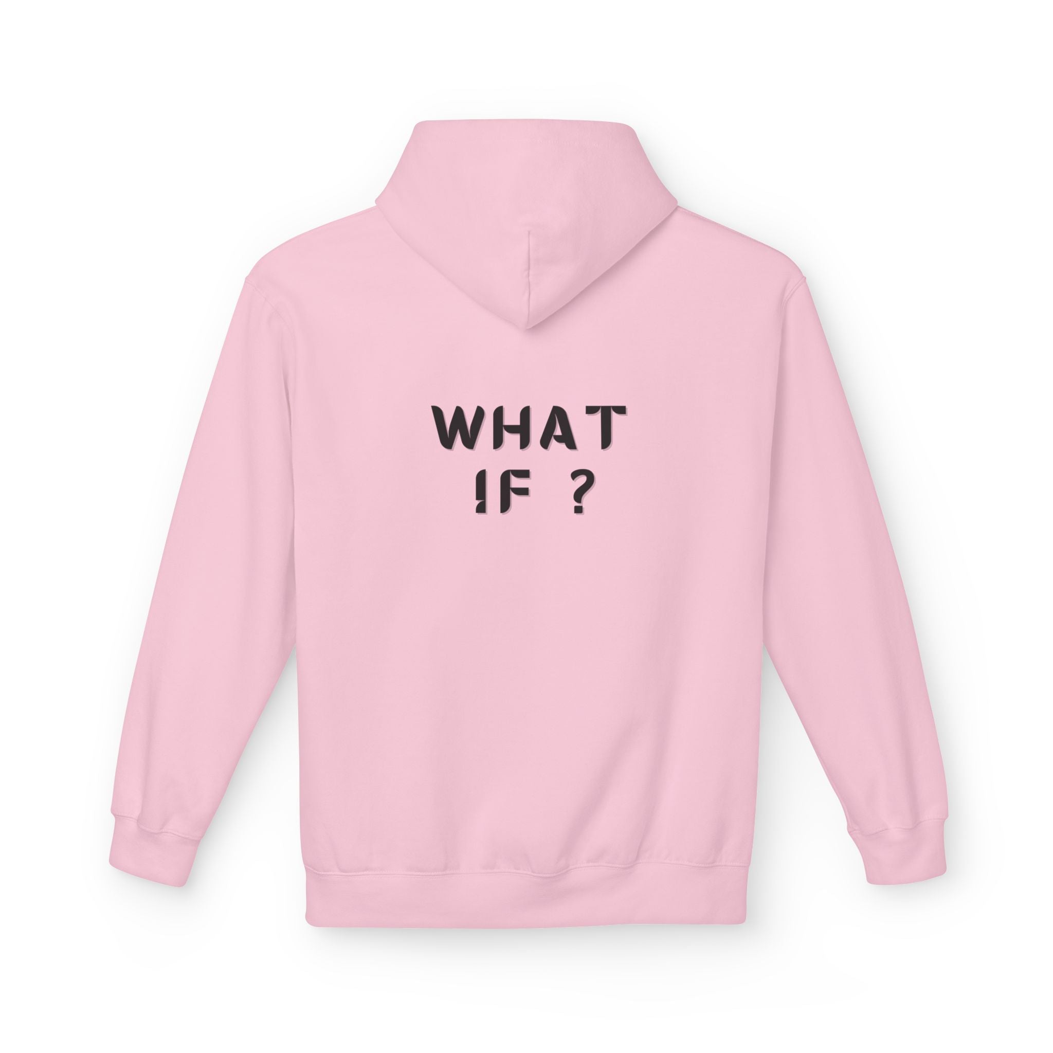 WHAT IF? Minimalist Text Hoodie — Pullover Fleece Hoodie