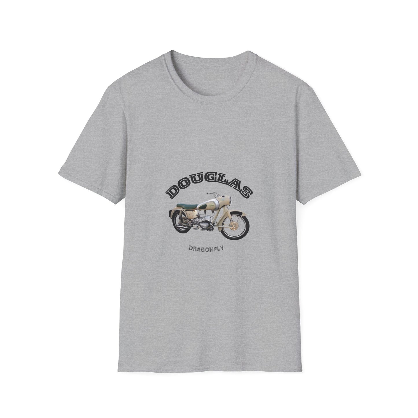 Douglas Dragonfly Motorcycle Unisex Softstyle T-Shirt, Casual Tee, Gift for Bikers, Motorcycle Shirt, Unique Graphic Tee