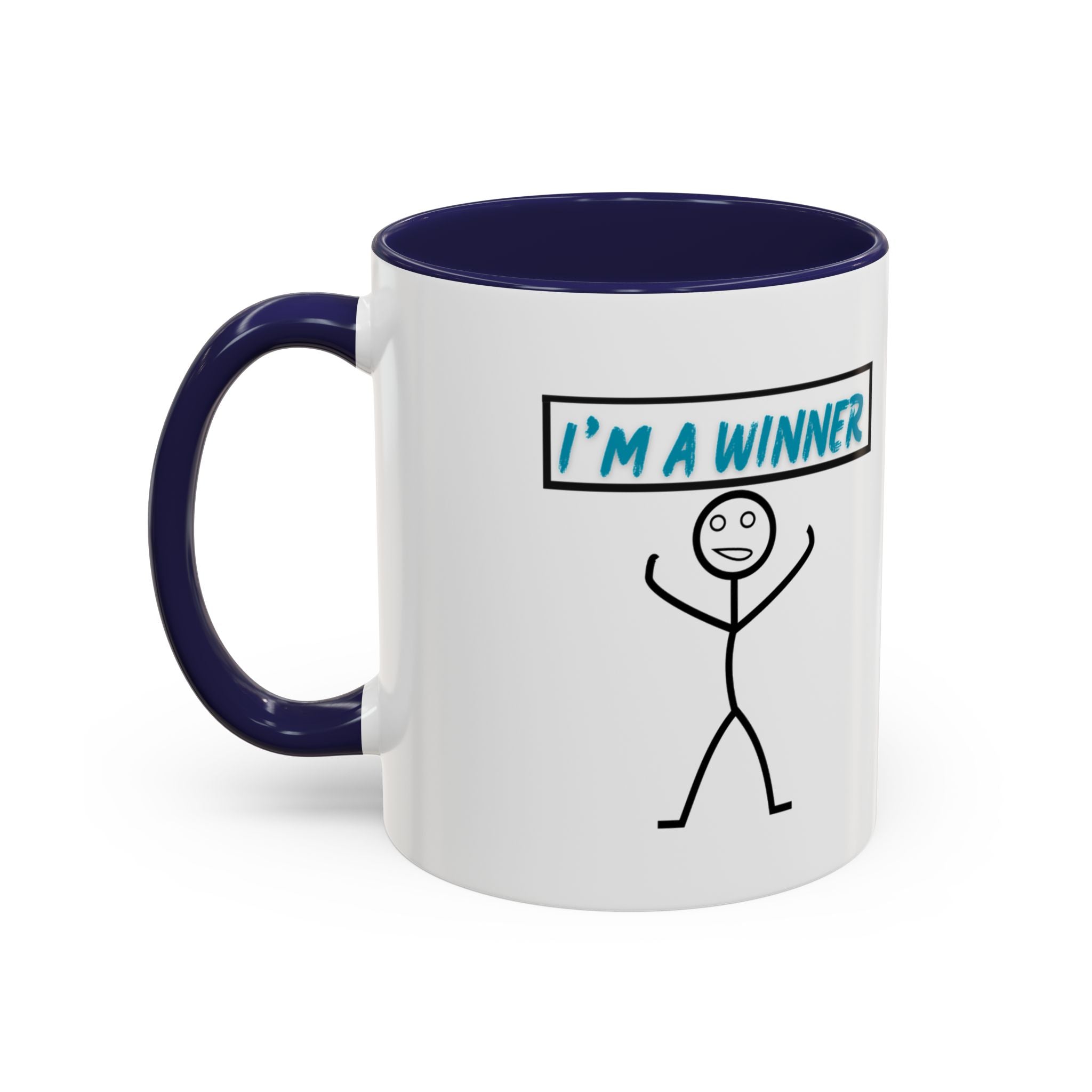 I'm a Winner Accent Coffee Mug — Funny Motivational 11/15oz