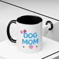 Dog Mom Accent Coffee Mug — Cute Paw Print 11/15oz Gift for Pet Lovers