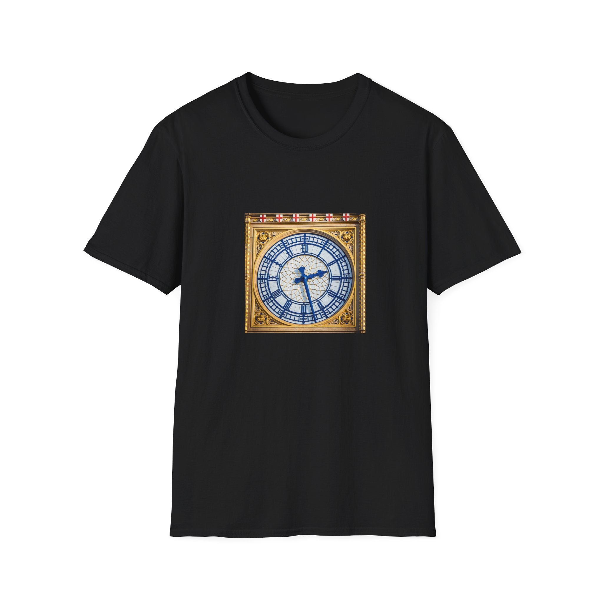 Big Ben Clock Face T-Shirt | London Landmark, Vintage Clock Illustration